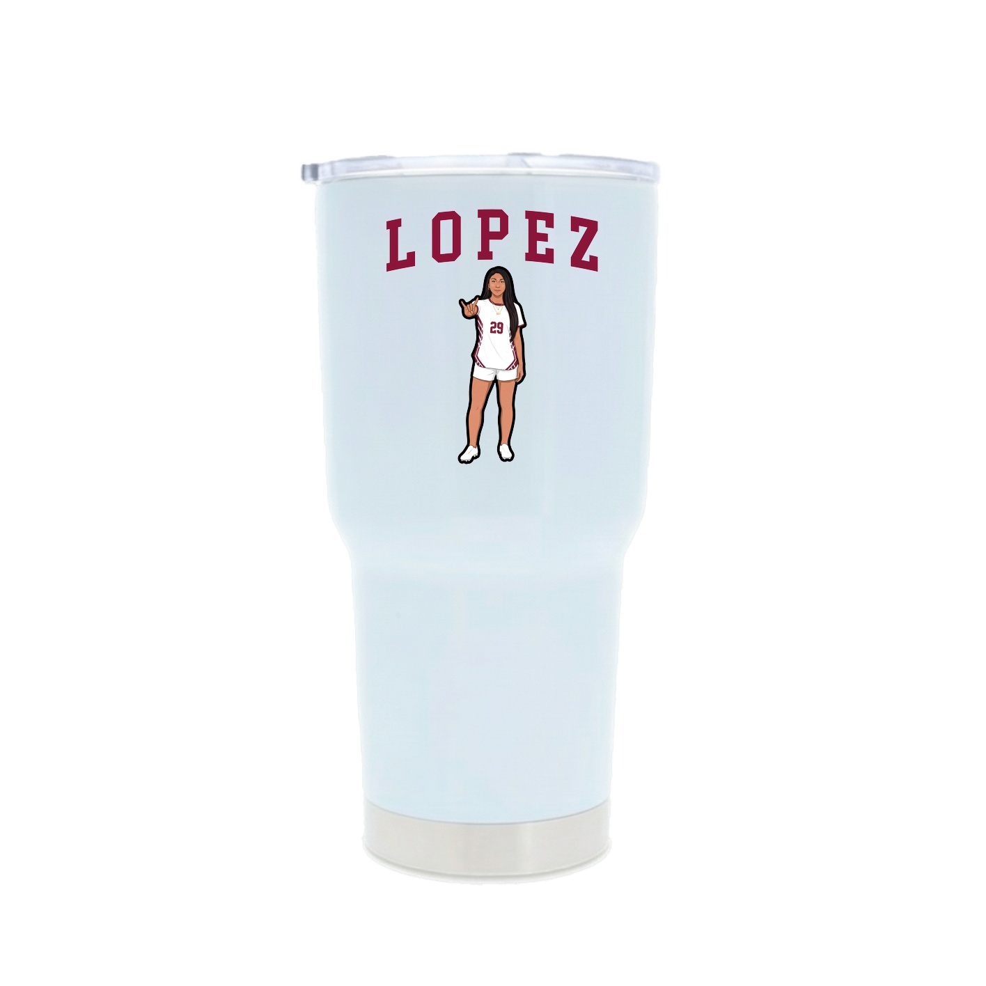 30oz Stainless Steel Tumbler — Shirsey in White
