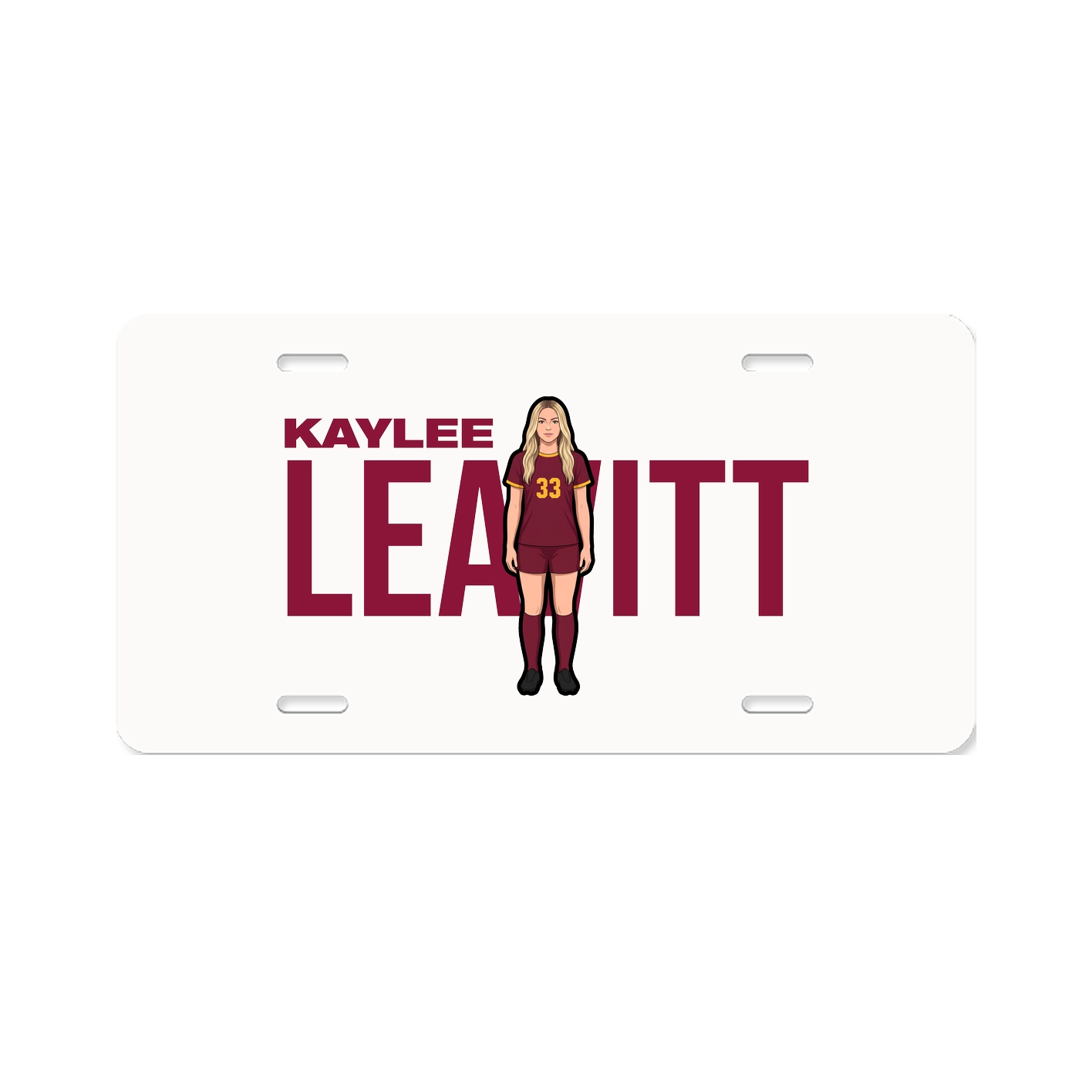 License Plate — Player Name in Classic