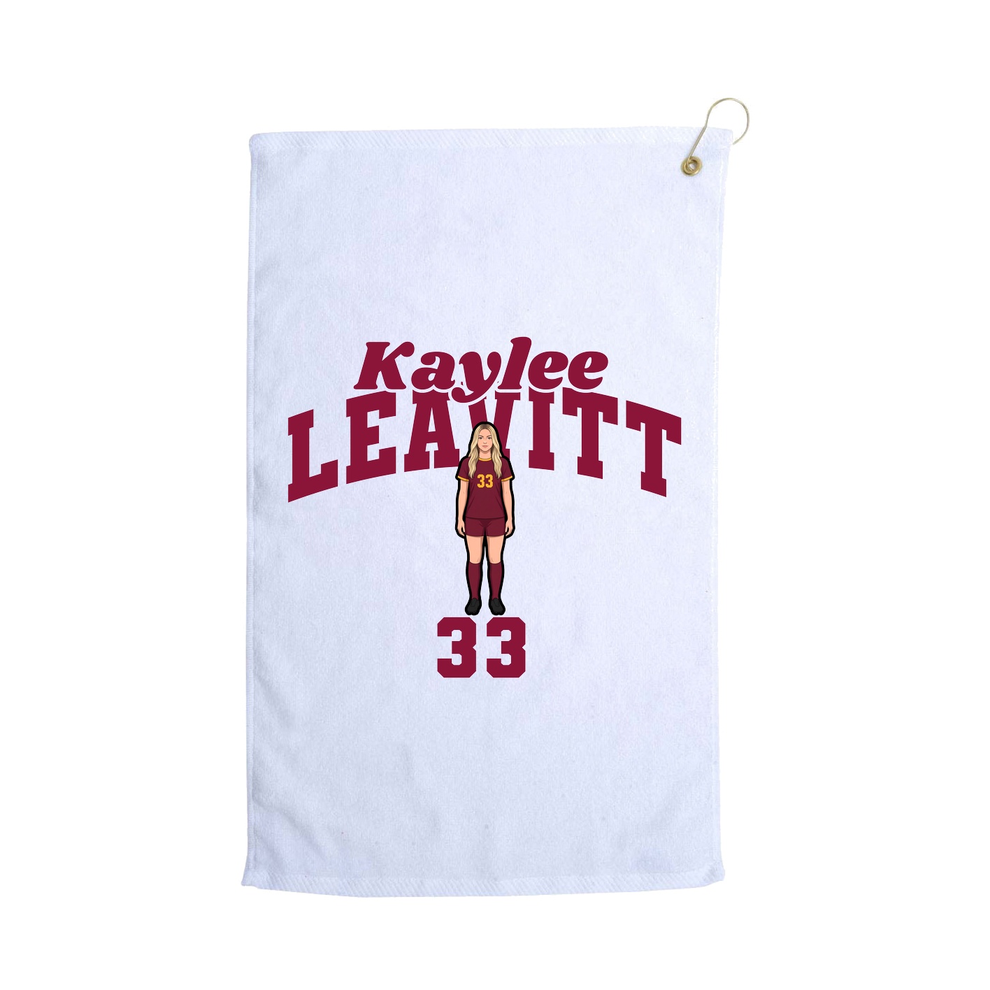 Golf Towel — Signature Arch in White