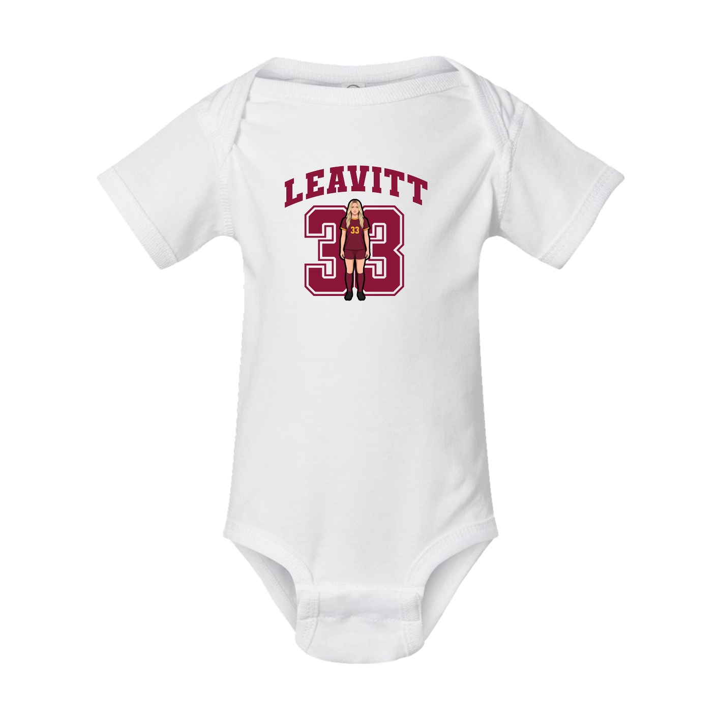 Baby Onesie — Number in White