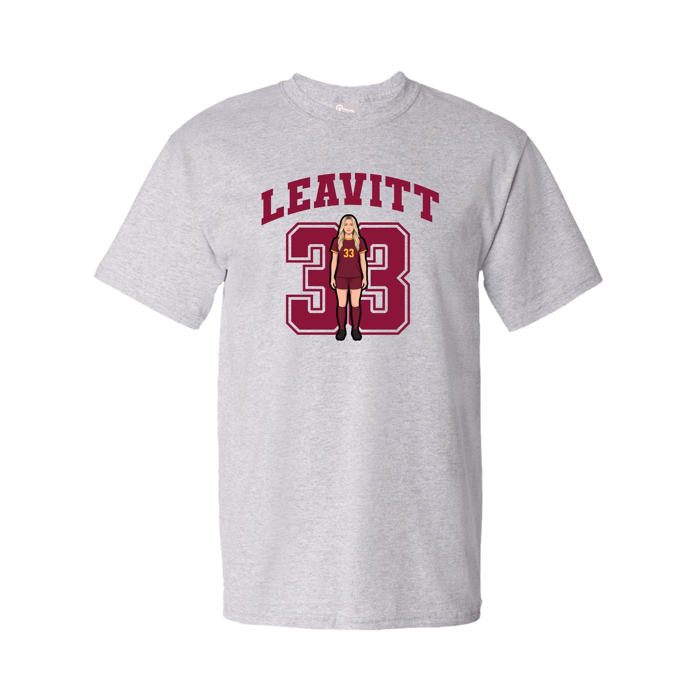 Youth Tee — Number in Grey