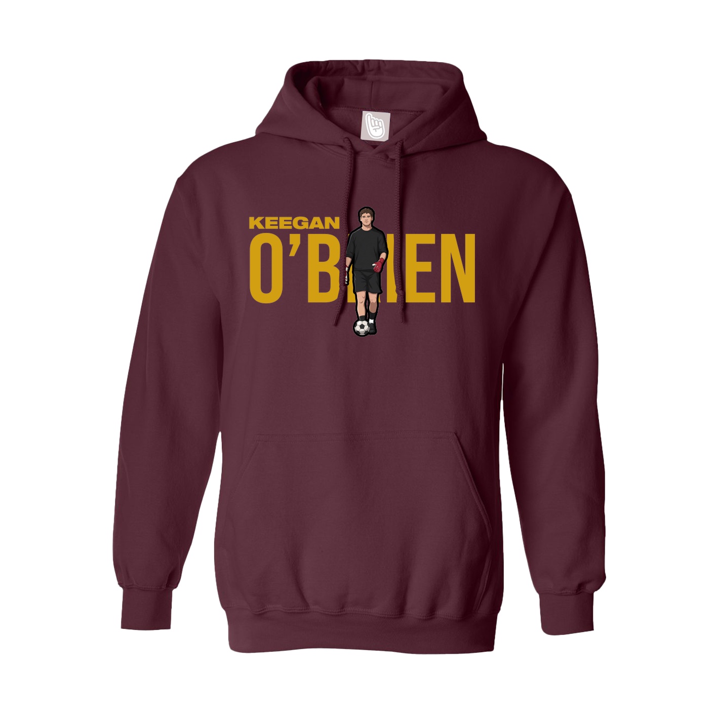 Hoodie — Player Name in Maroon