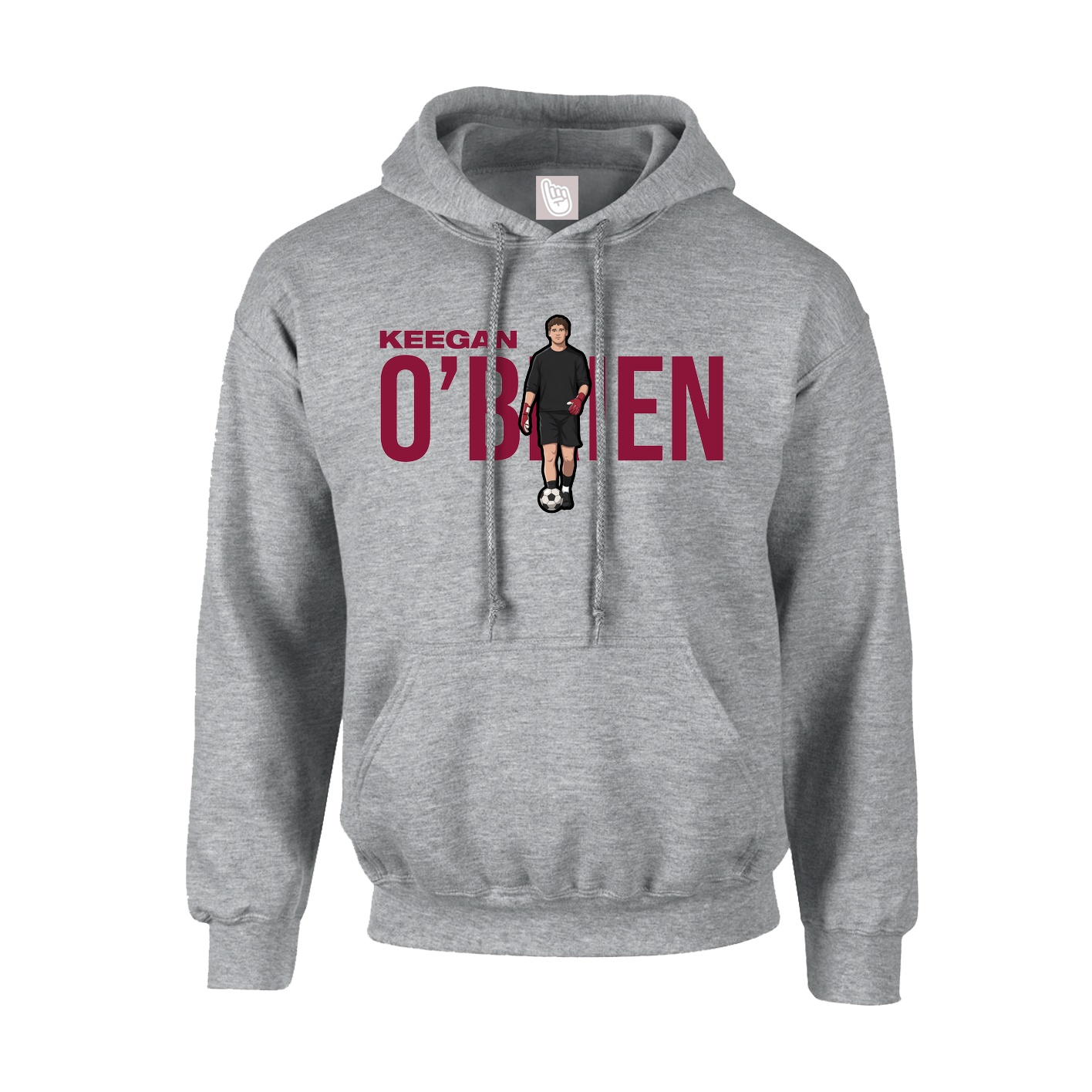 Youth Hoodie — Player Name in Grey
