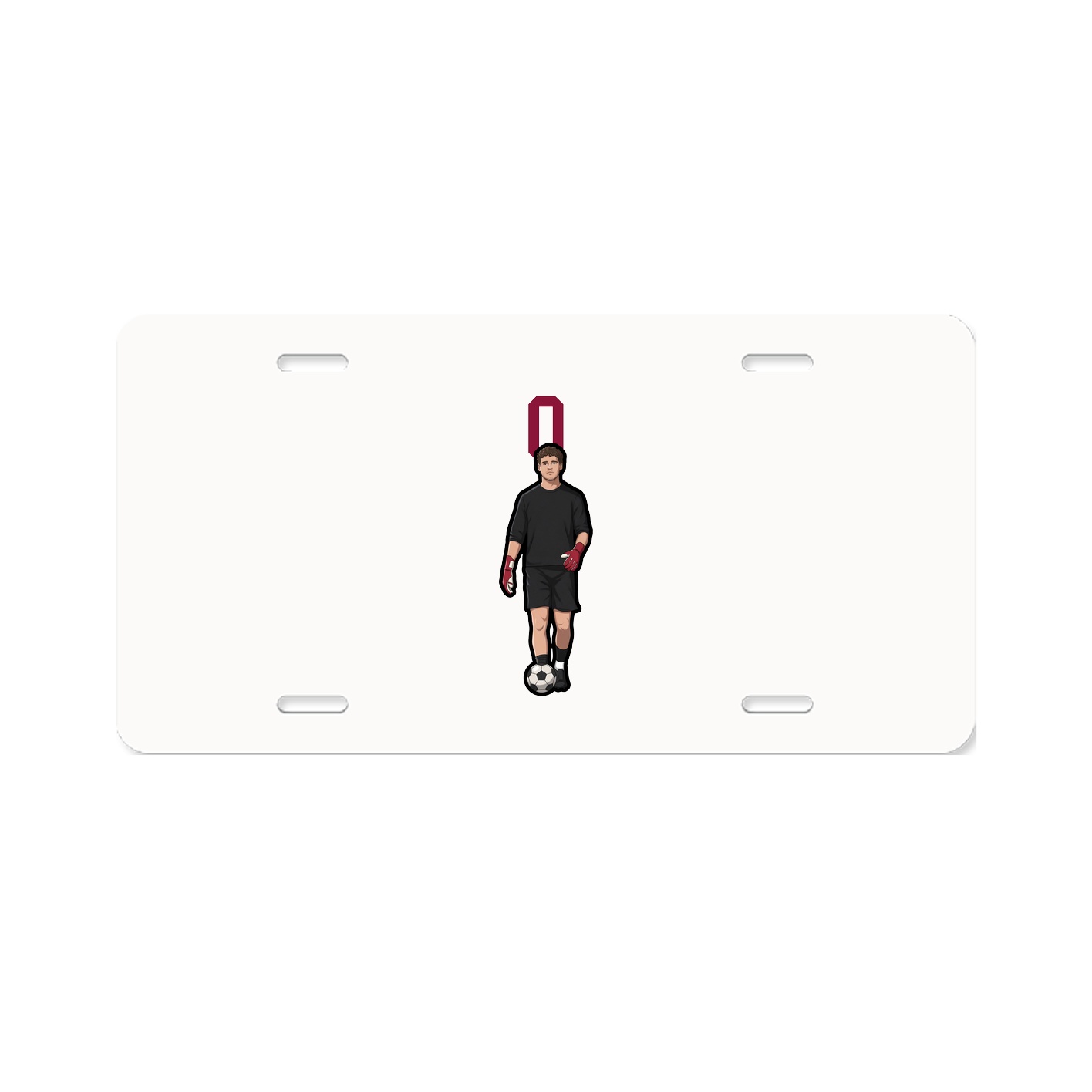 License Plate — Number Top in Classic