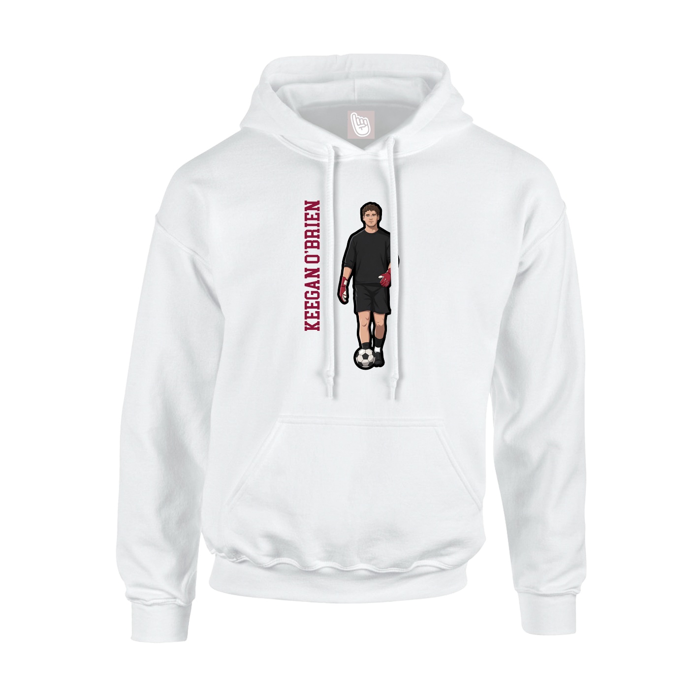 Hoodie — Name Vertical in White