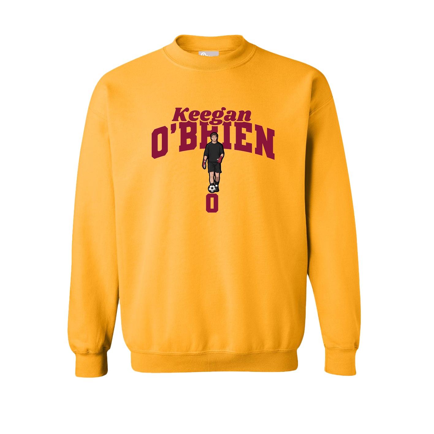 Fleece Crew — Signature Arch in Gold
