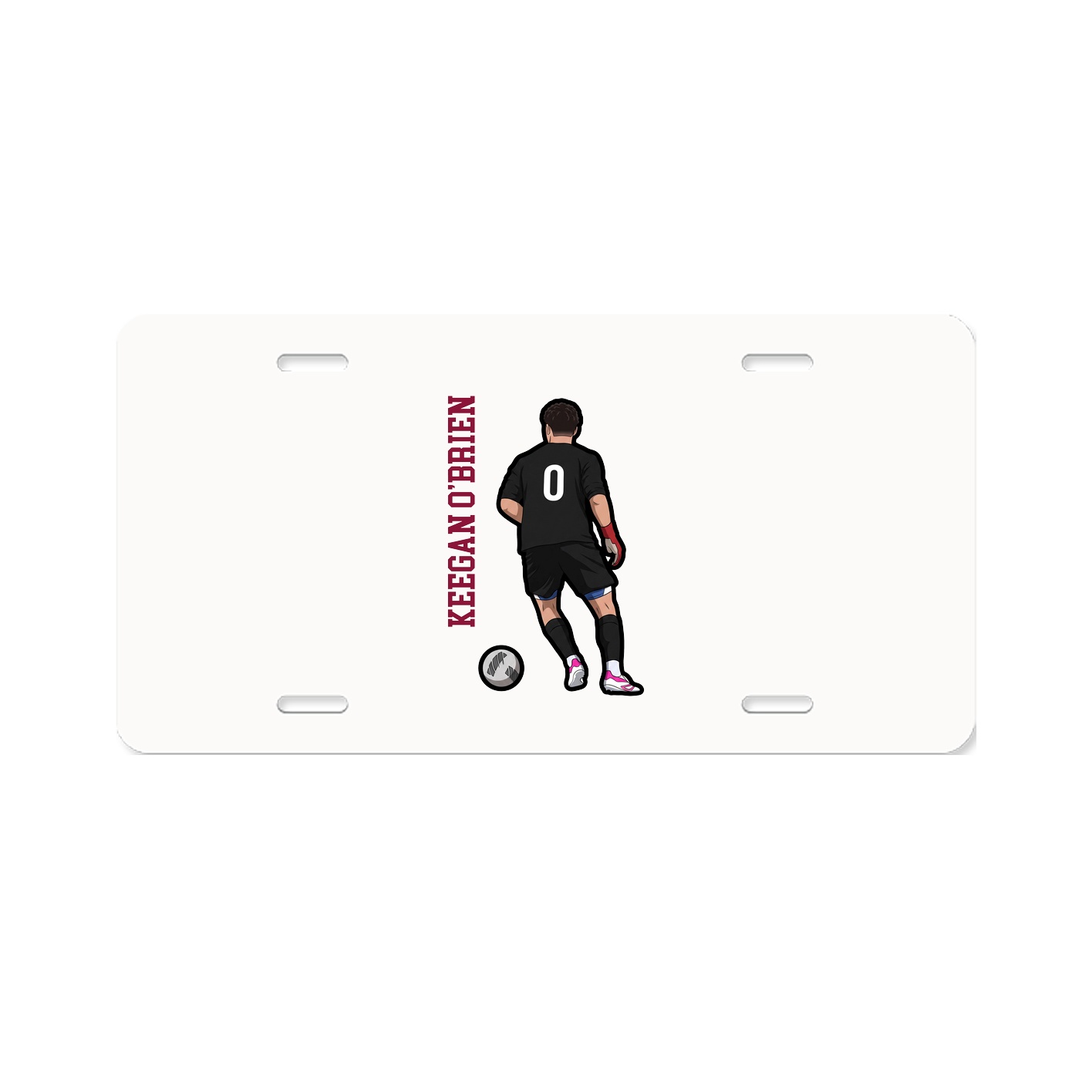 License Plate — Name Vertical in Classic