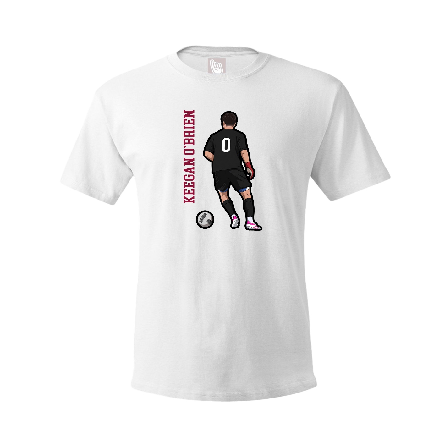 Tee — Name Vertical in White