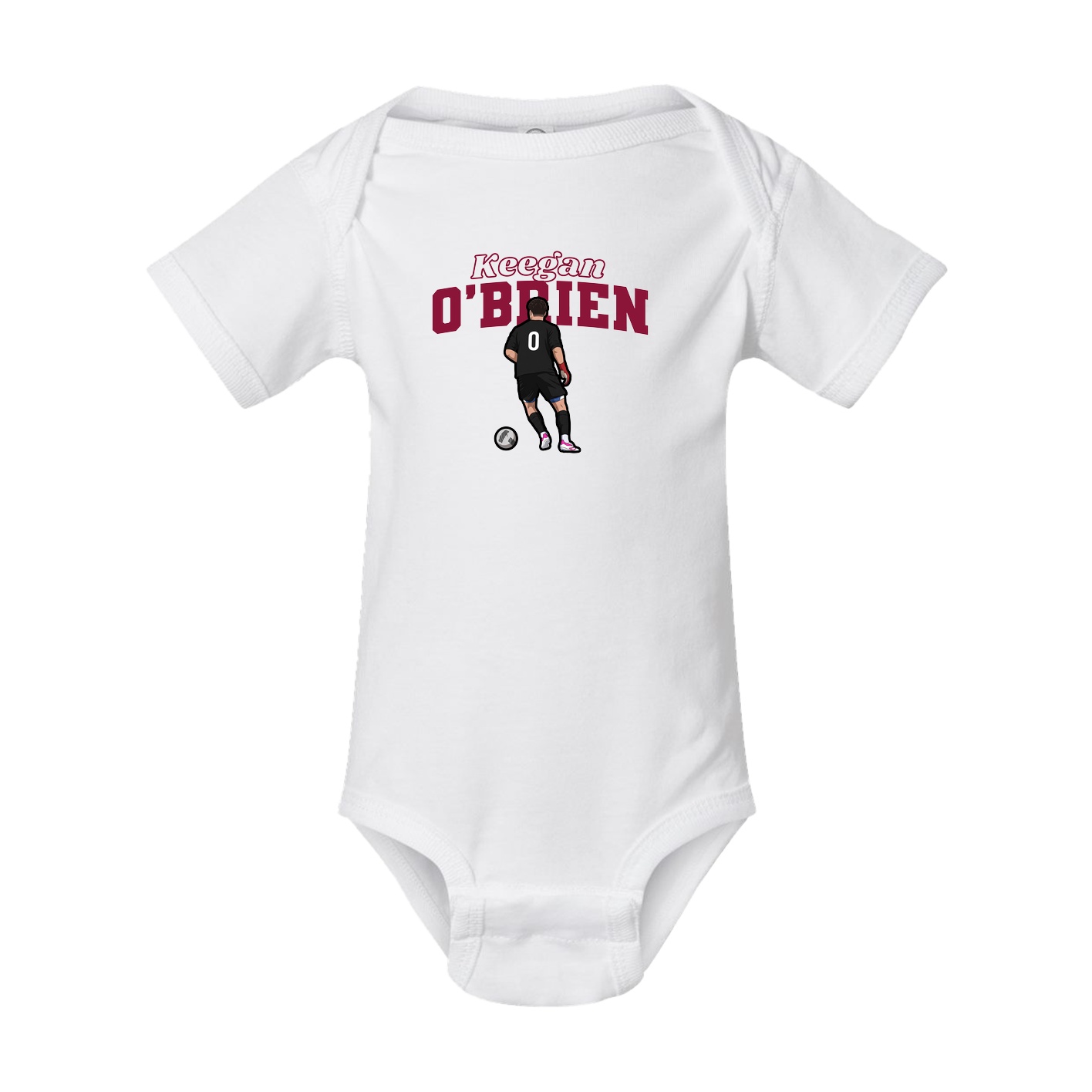 Baby Onesie — Name Arch in White