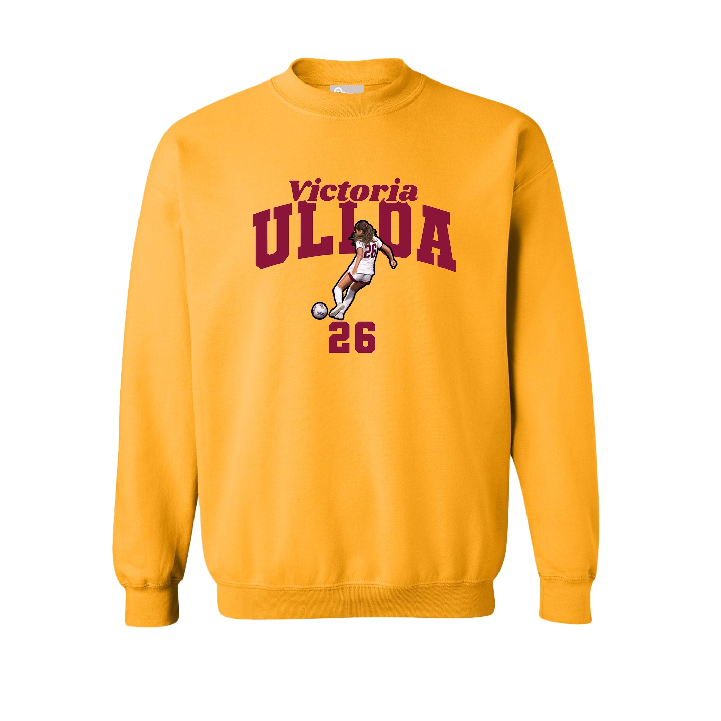 Fleece Crew — Signature Arch in Gold