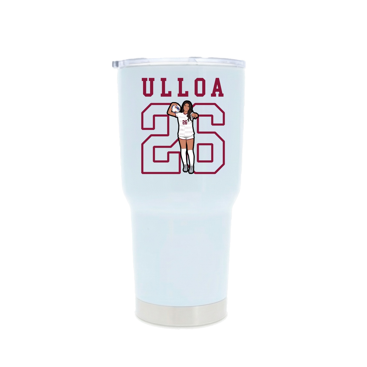 30oz Stainless Steel Tumbler — Shirsey in White