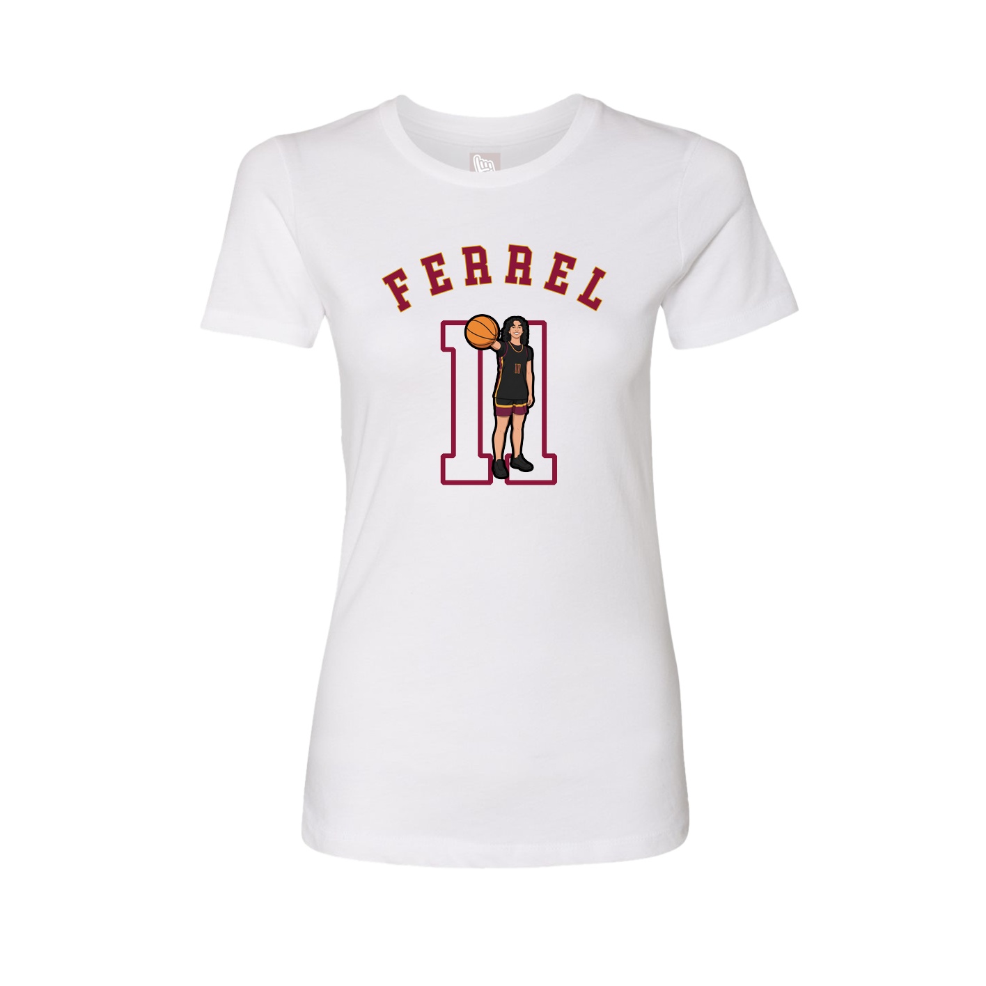 Fitted Women's Tee — Shirsey Arch in White