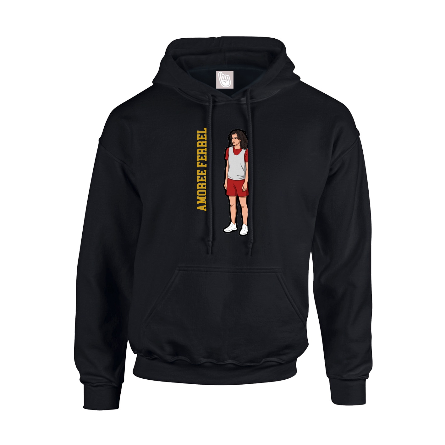 Hoodie — Name Vertical in Black