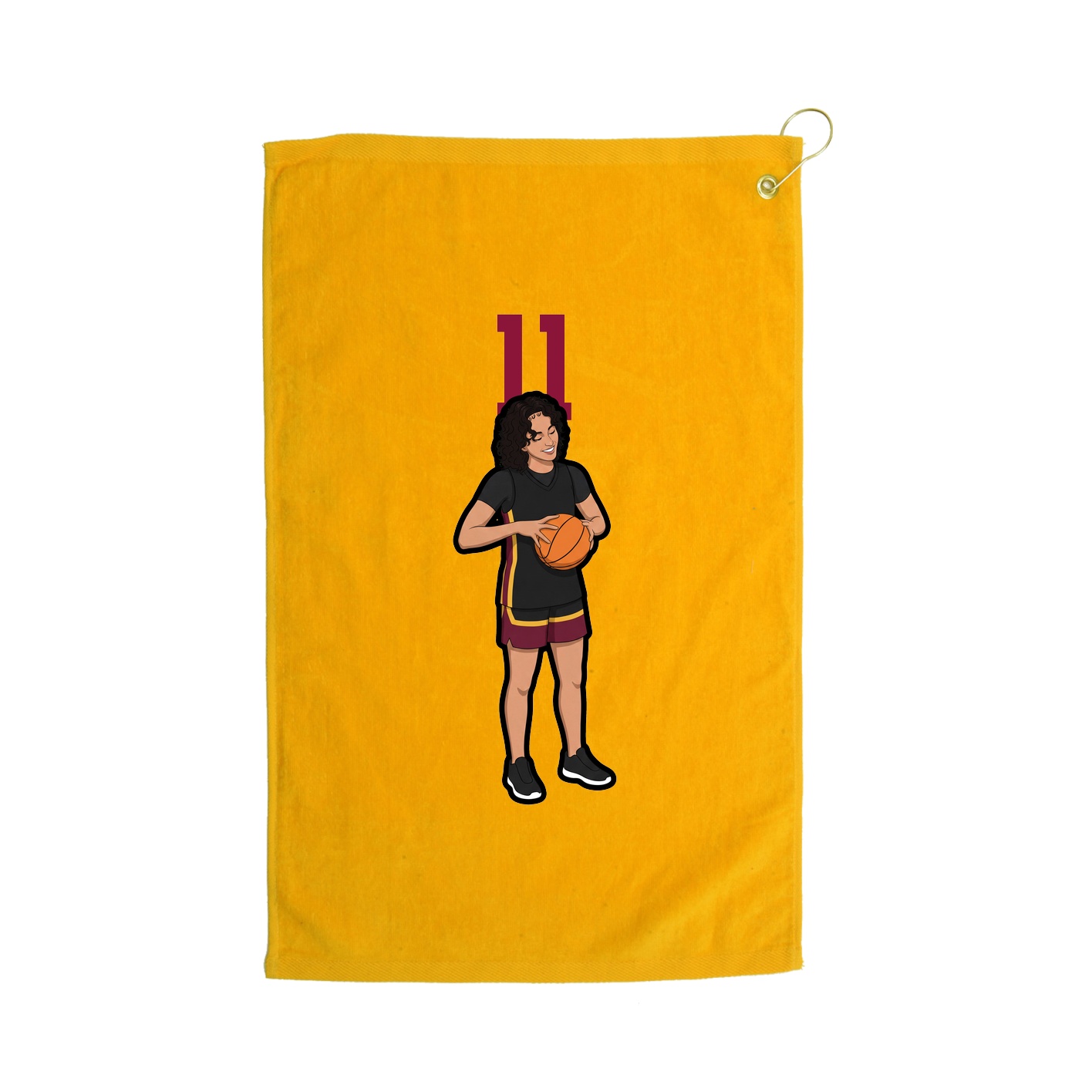 Golf Towel — Number Top in Gold