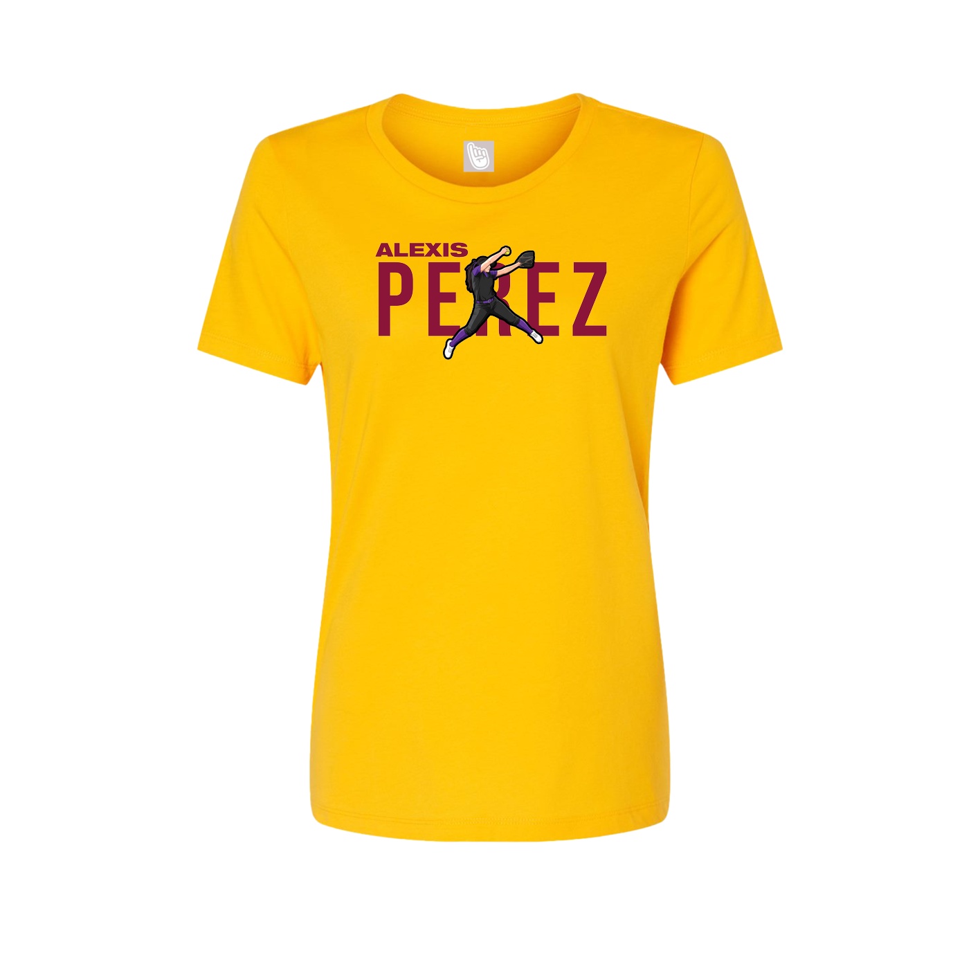 Womens Tee — Player Name in Gold