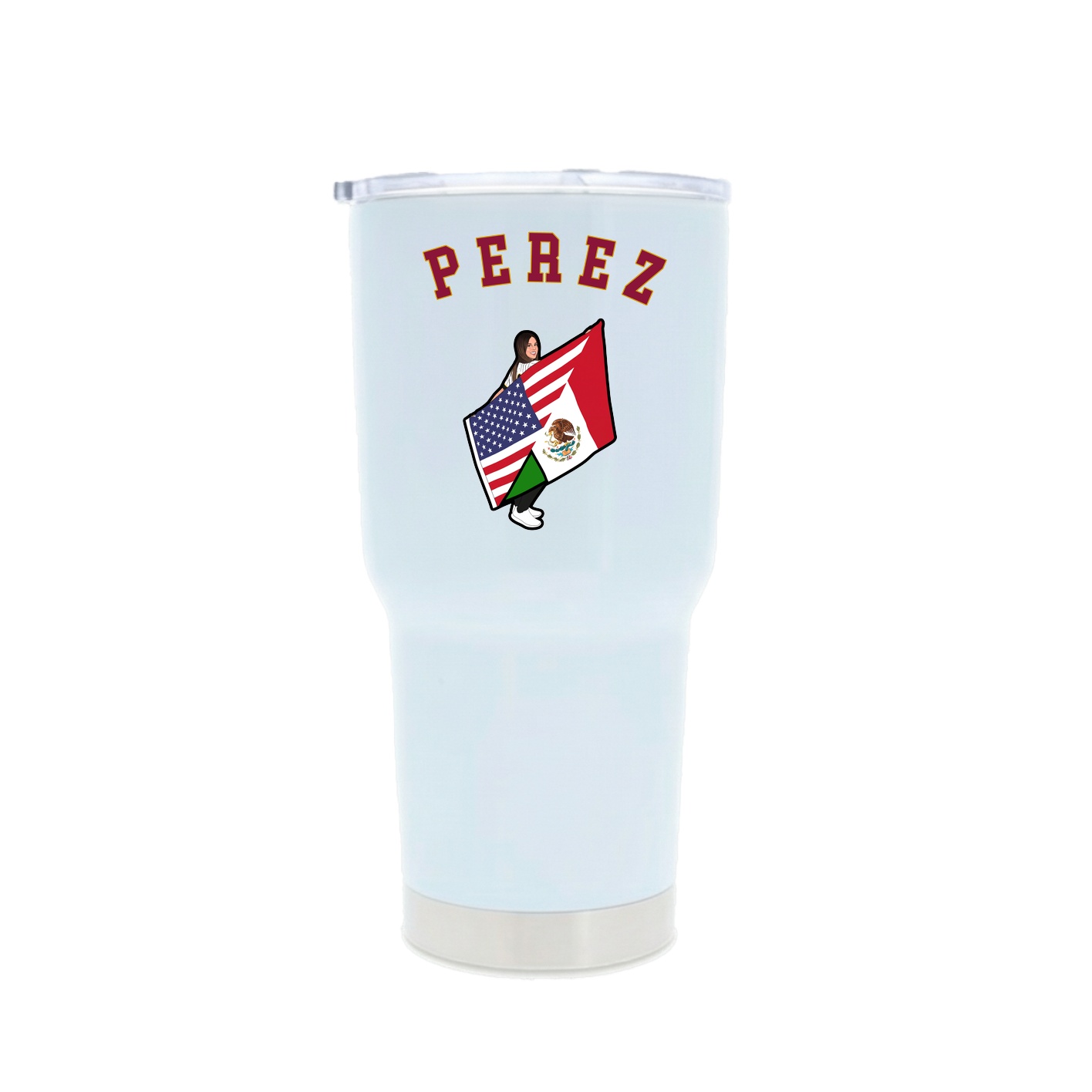30oz Stainless Steel Tumbler — Shirsey Arch in White