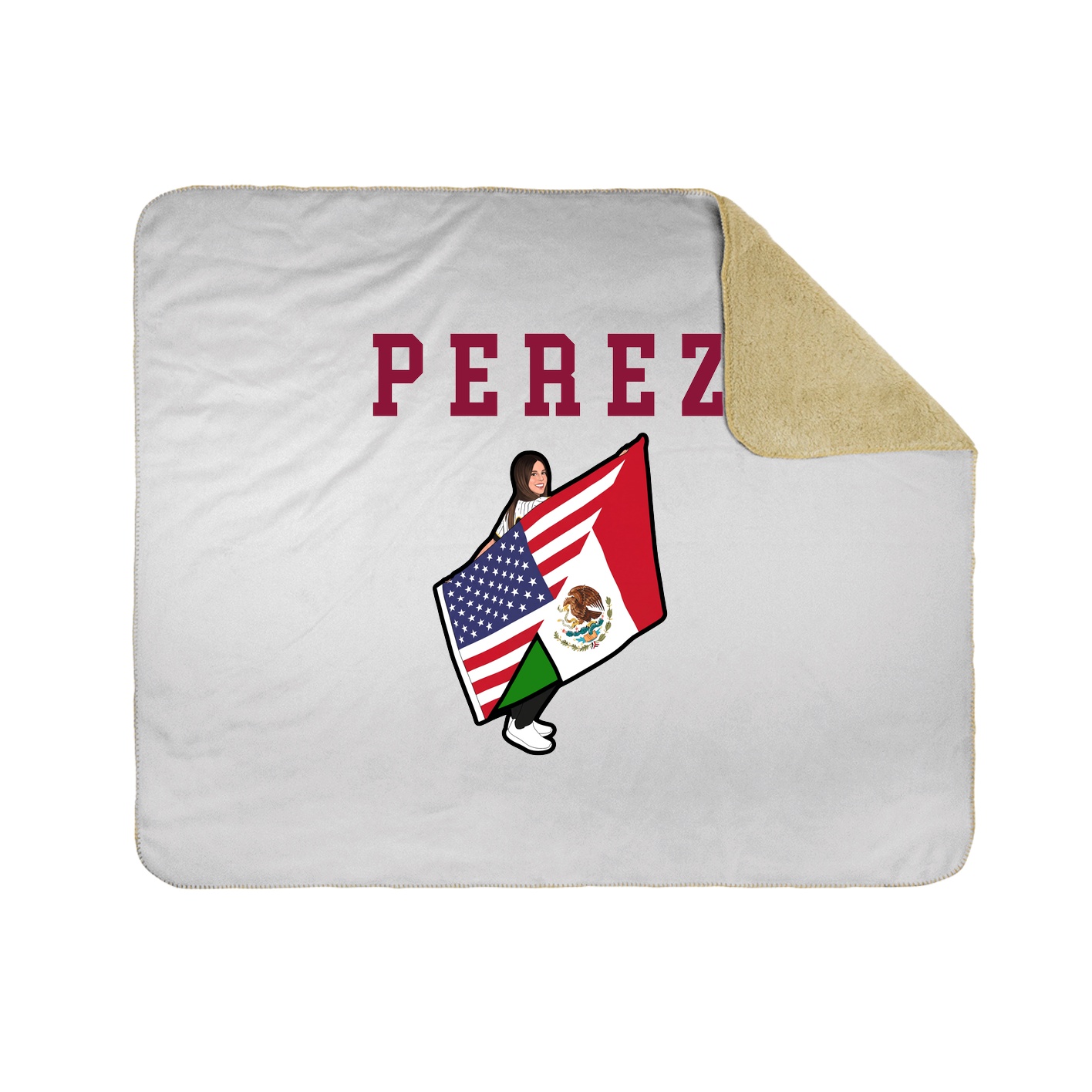 Throw Blanket — Shirsey in White