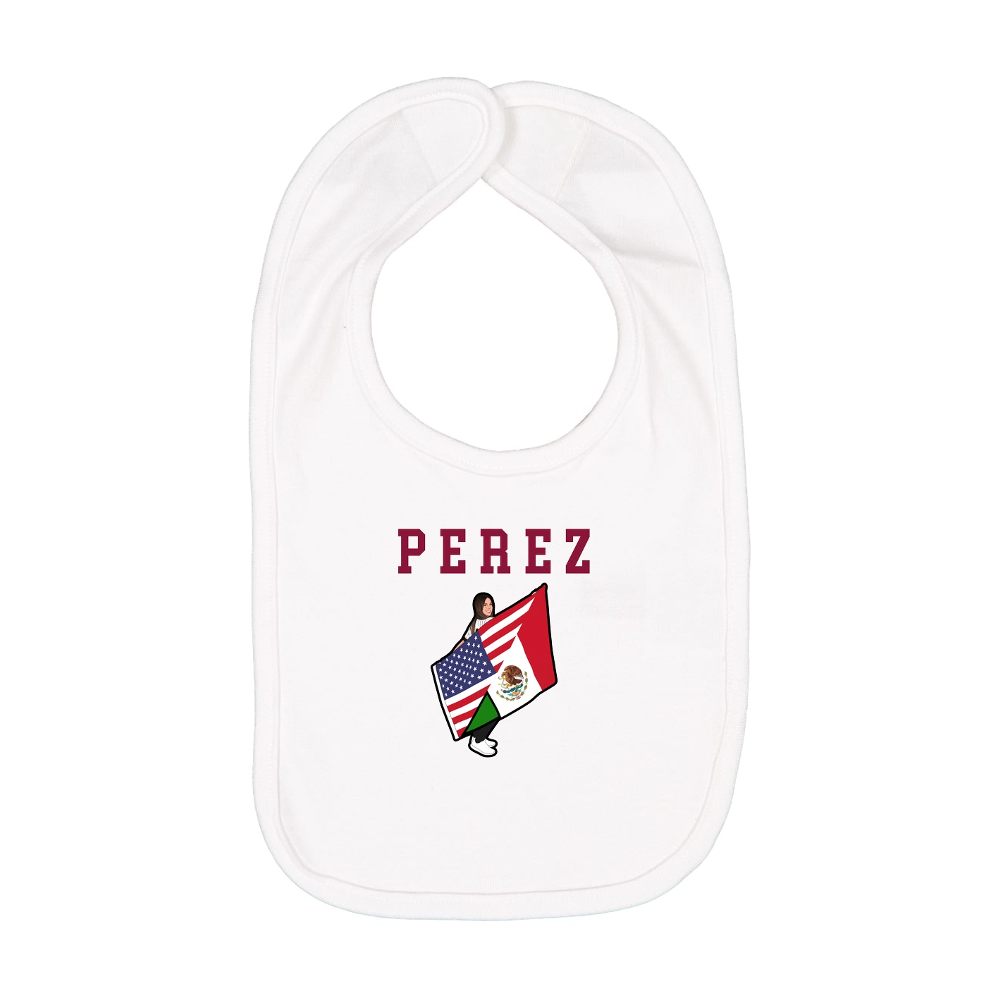 Infant Bib — Shirsey in White