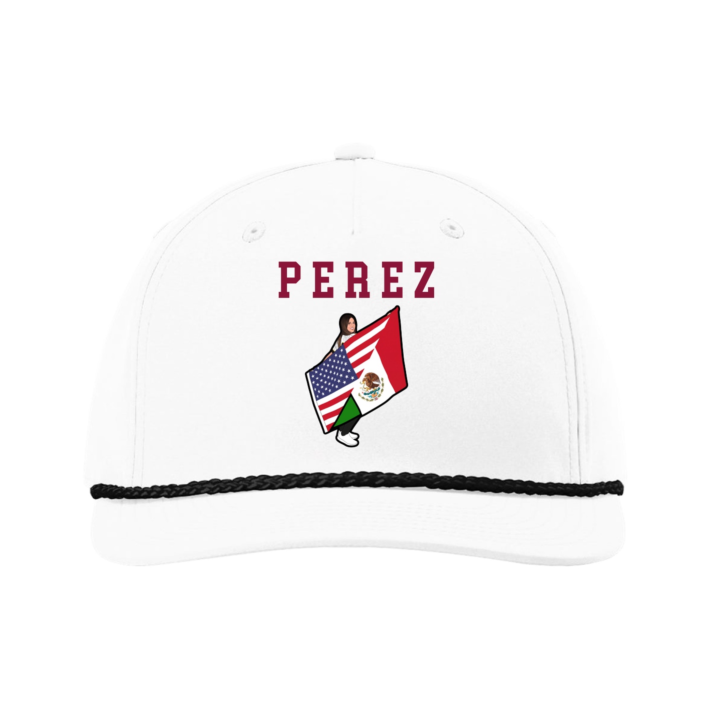 Five-Panel Classic Rope Cap — Shirsey in White
