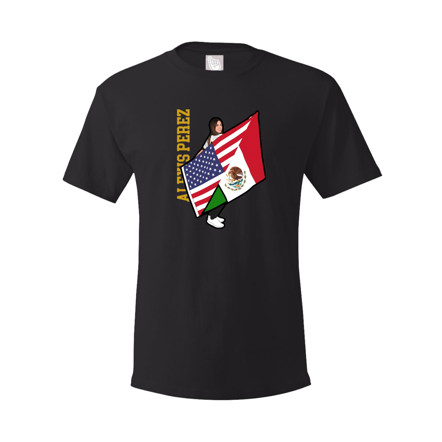 Tee — Name Vertical in Black