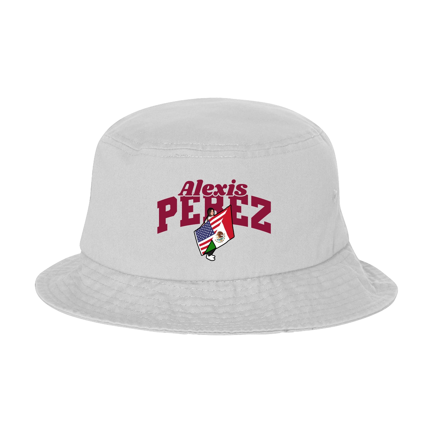 Bucket Cap — Signature Arch in White