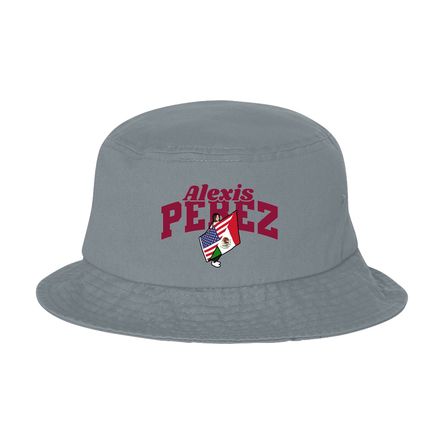 Bucket Cap — Signature Arch in Grey