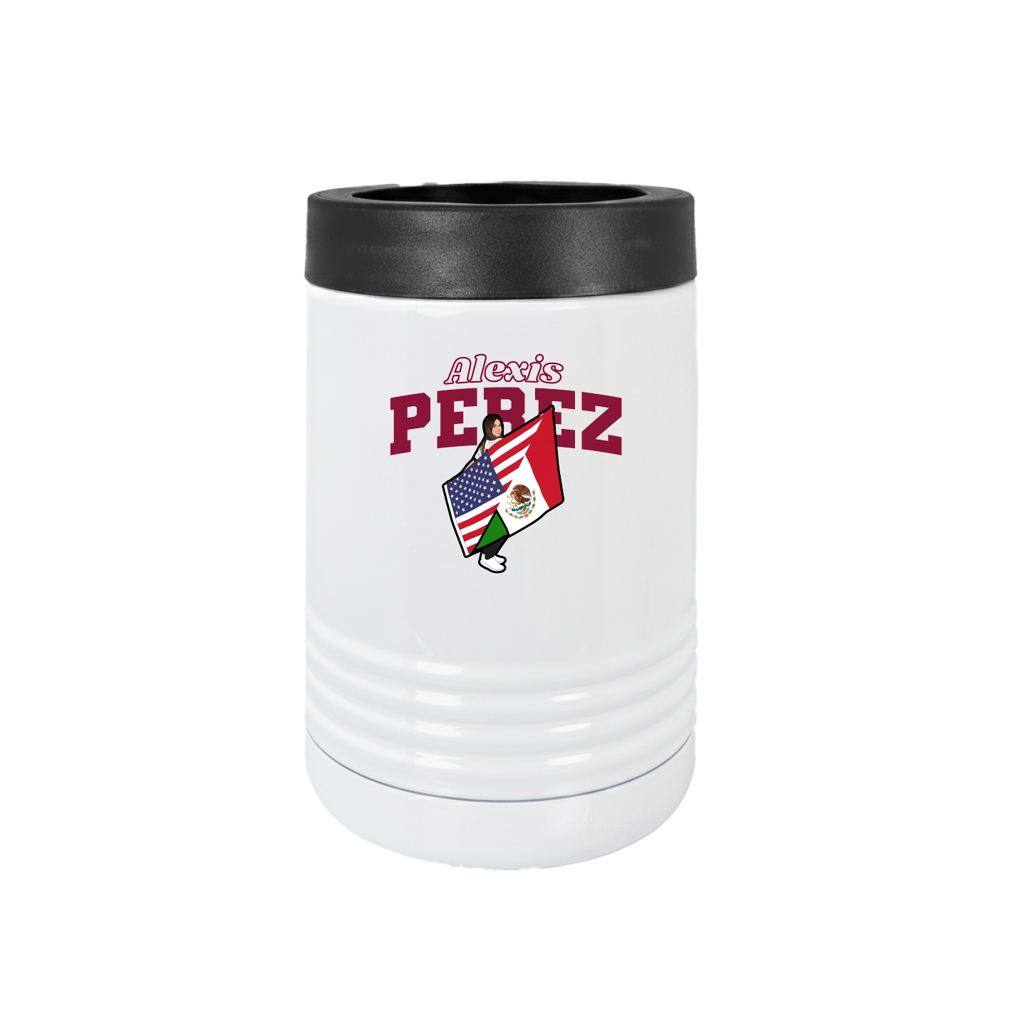 Beverage Holder — Name Arch in White