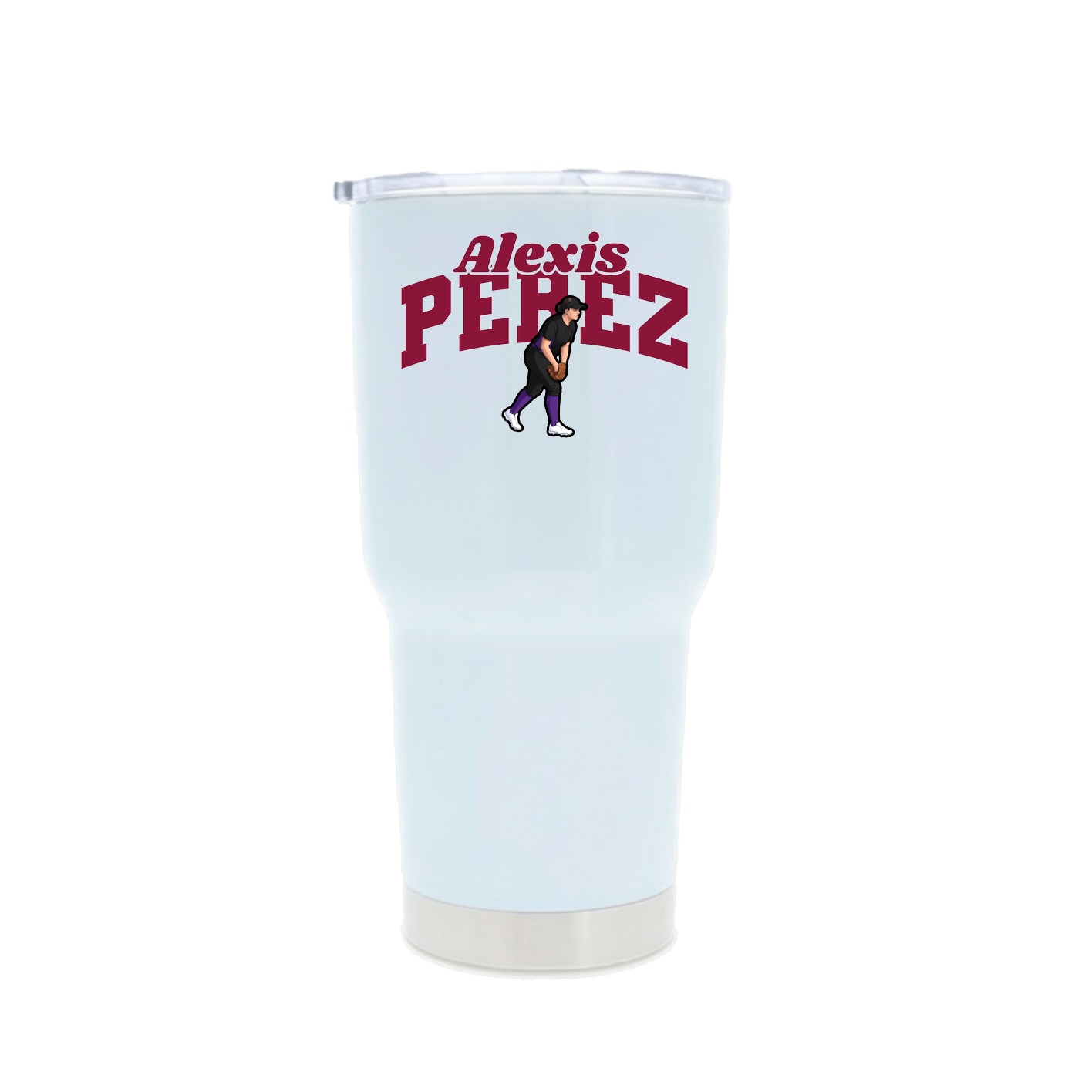 30oz Stainless Steel Tumbler — Signature Arch in White