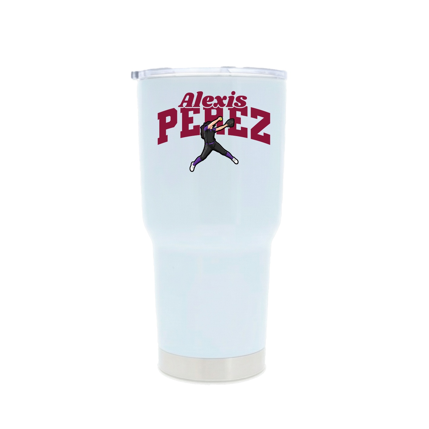 30oz Stainless Steel Tumbler — Signature Arch in White
