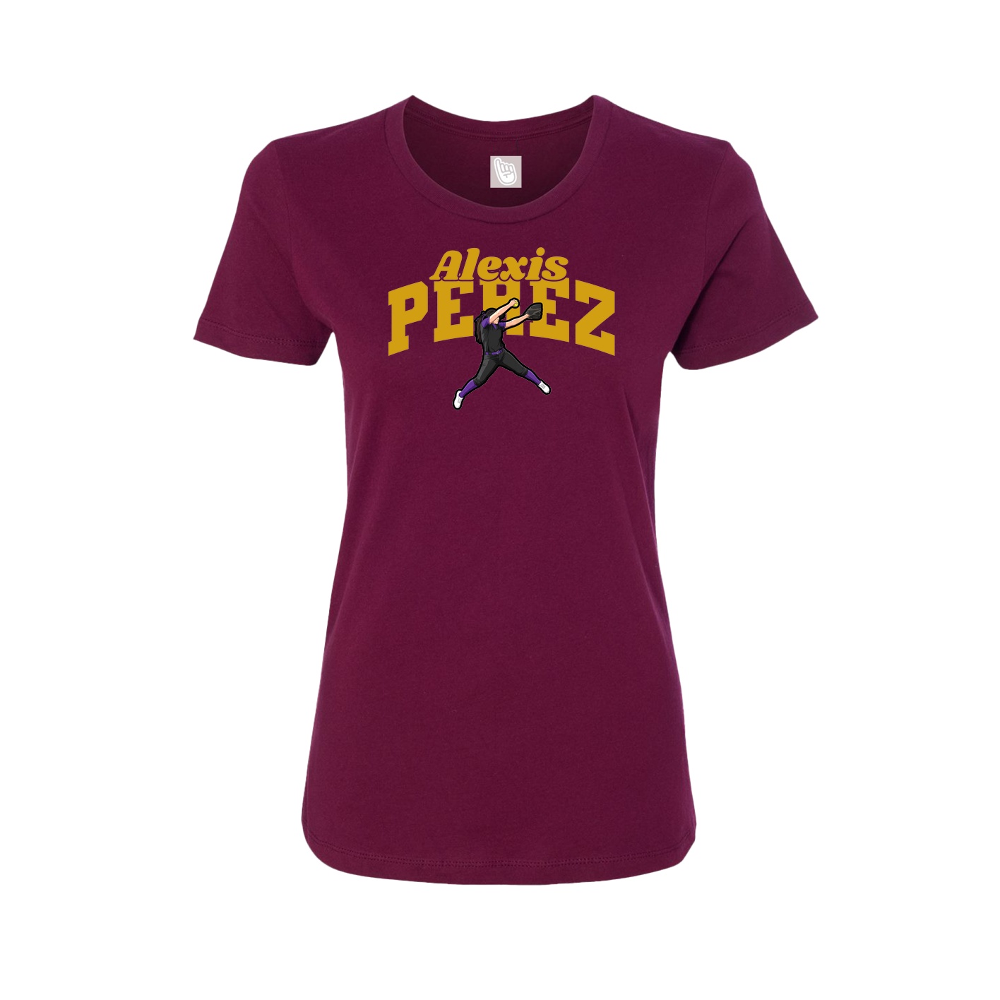 Womens Tee — Signature Arch in Maroon