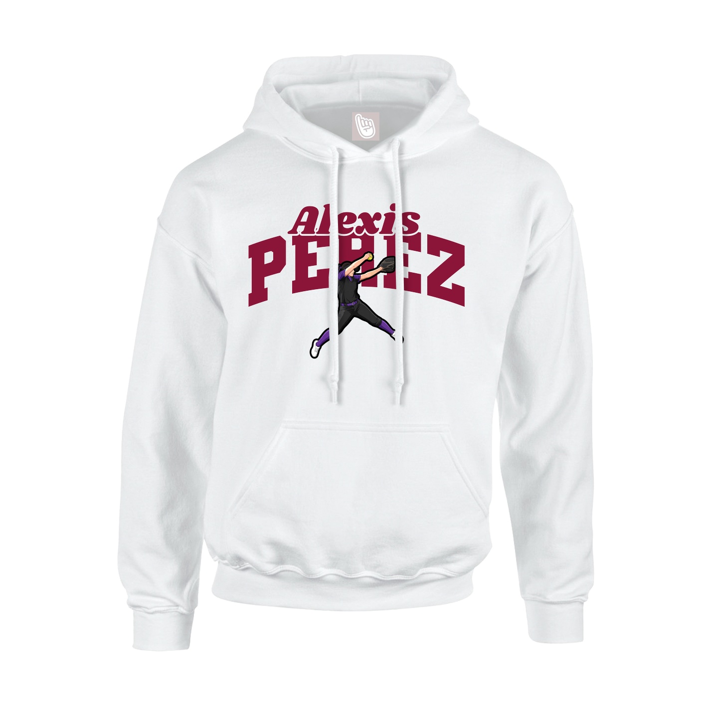 Hoodie — Signature Arch in White