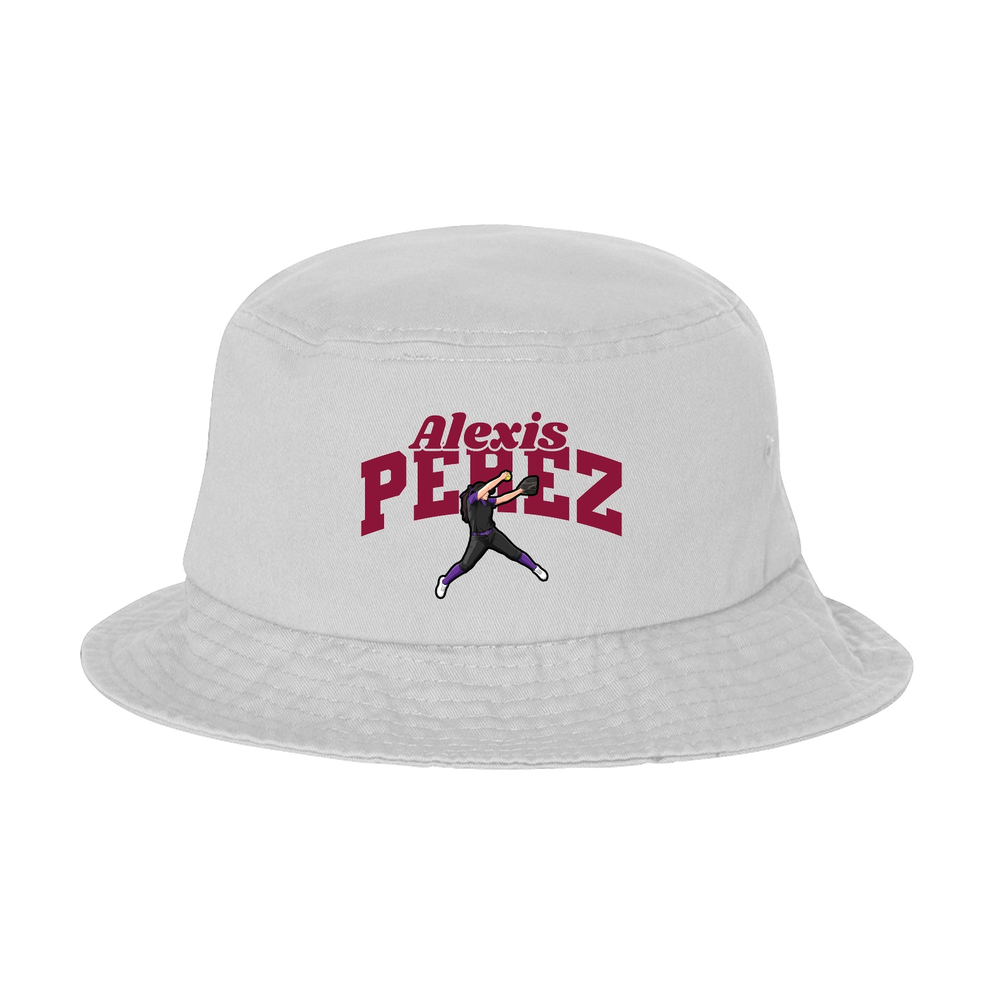 Bucket Cap — Signature Arch in White