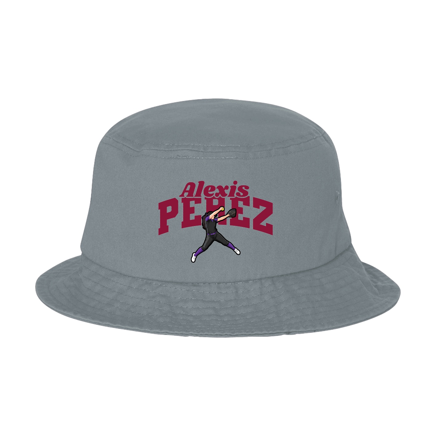 Bucket Cap — Signature Arch in Grey