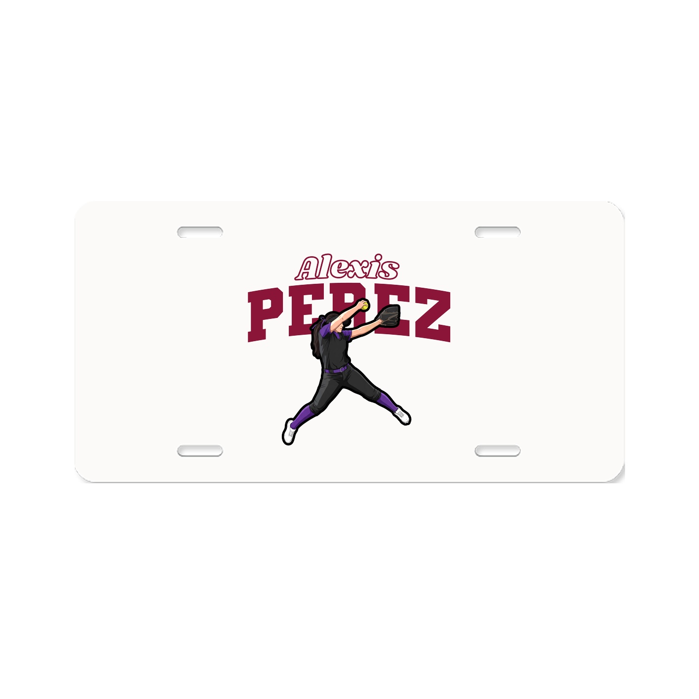 License Plate — Name Arch in Classic