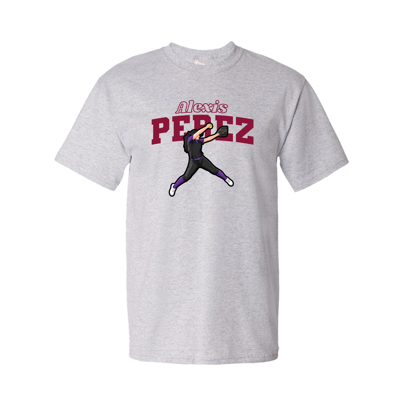 Youth Tee — Name Arch in Grey