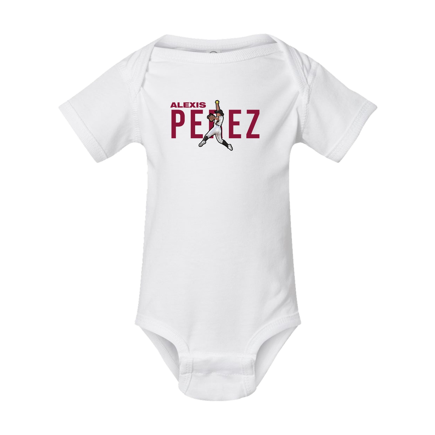 Baby Onesie — Player Name in White