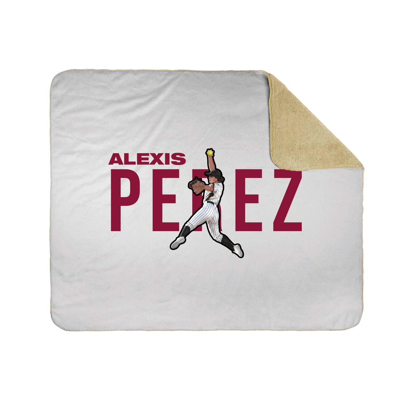 Throw Blanket — Player Name in White