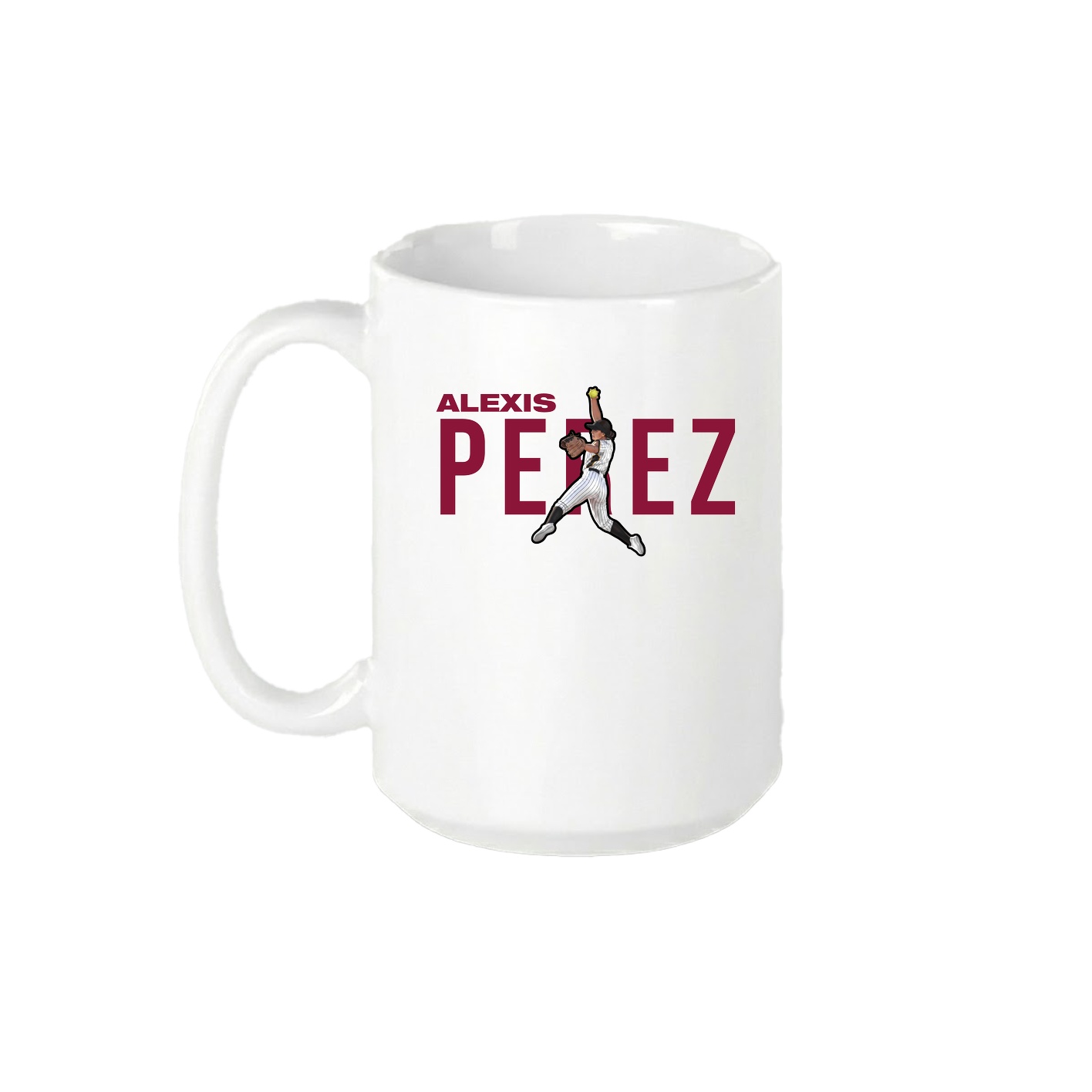 15oz Coffee Mug — Player Name in White