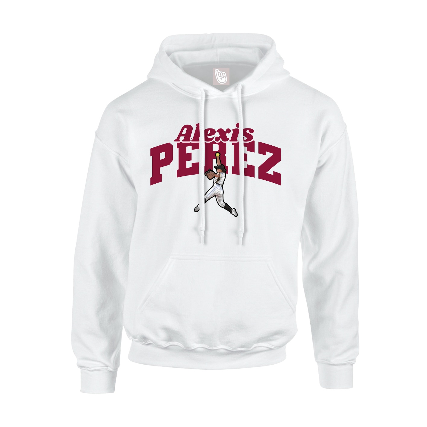 Youth Hoodie — Signature Arch in White