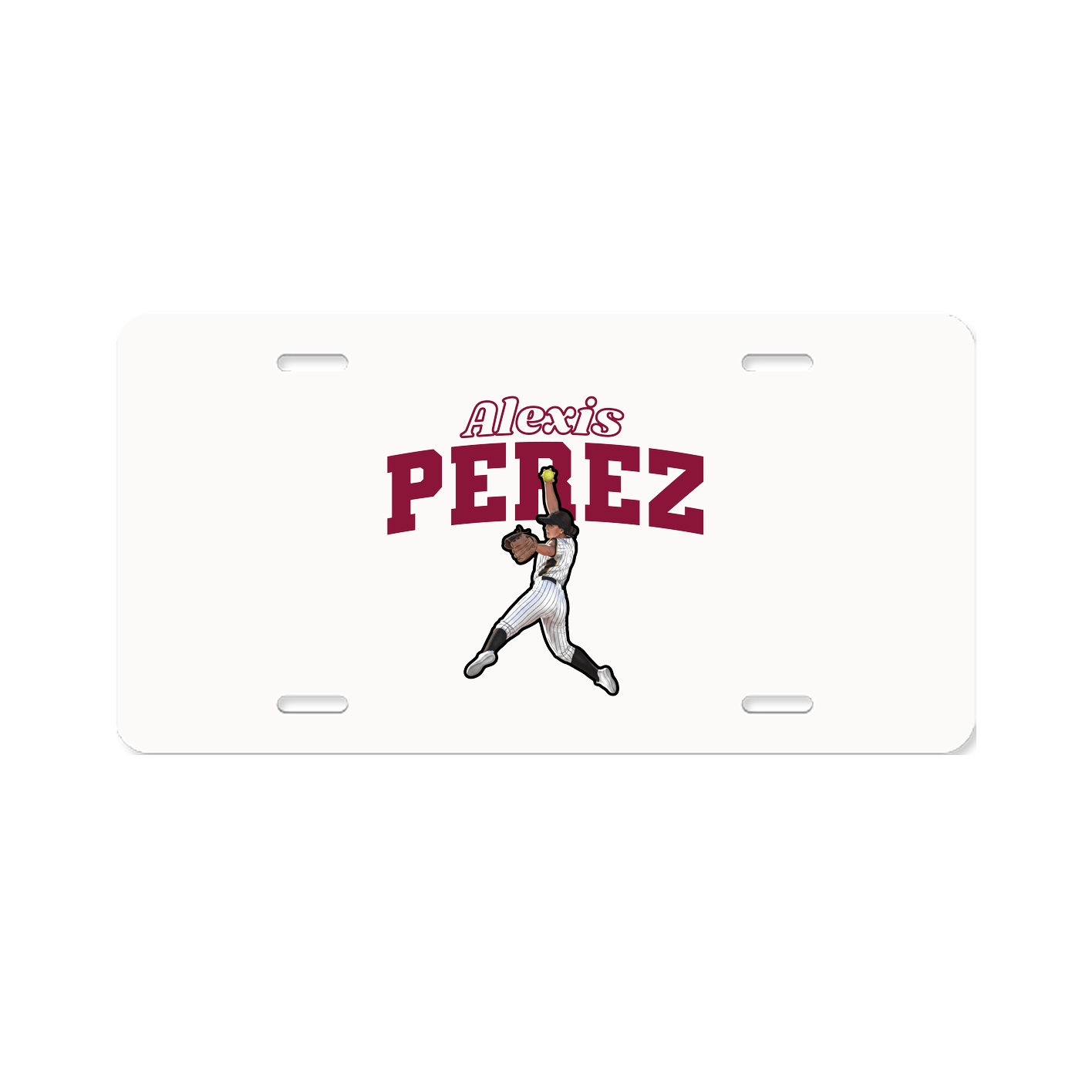 License Plate — Name Arch in Classic