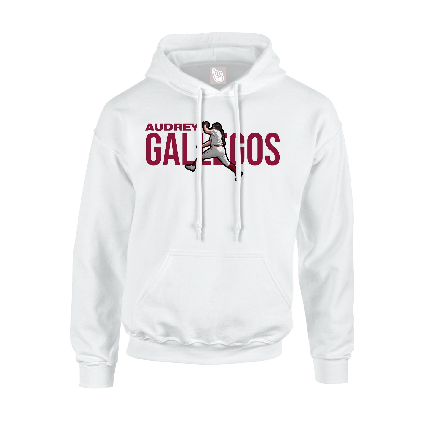 Youth Hoodie — Player Name in White