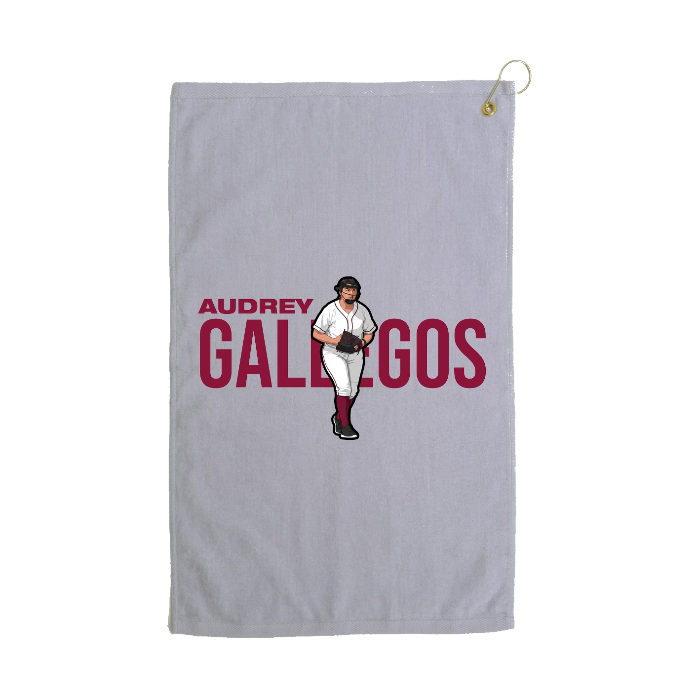 Golf Towel — Player Name in Grey