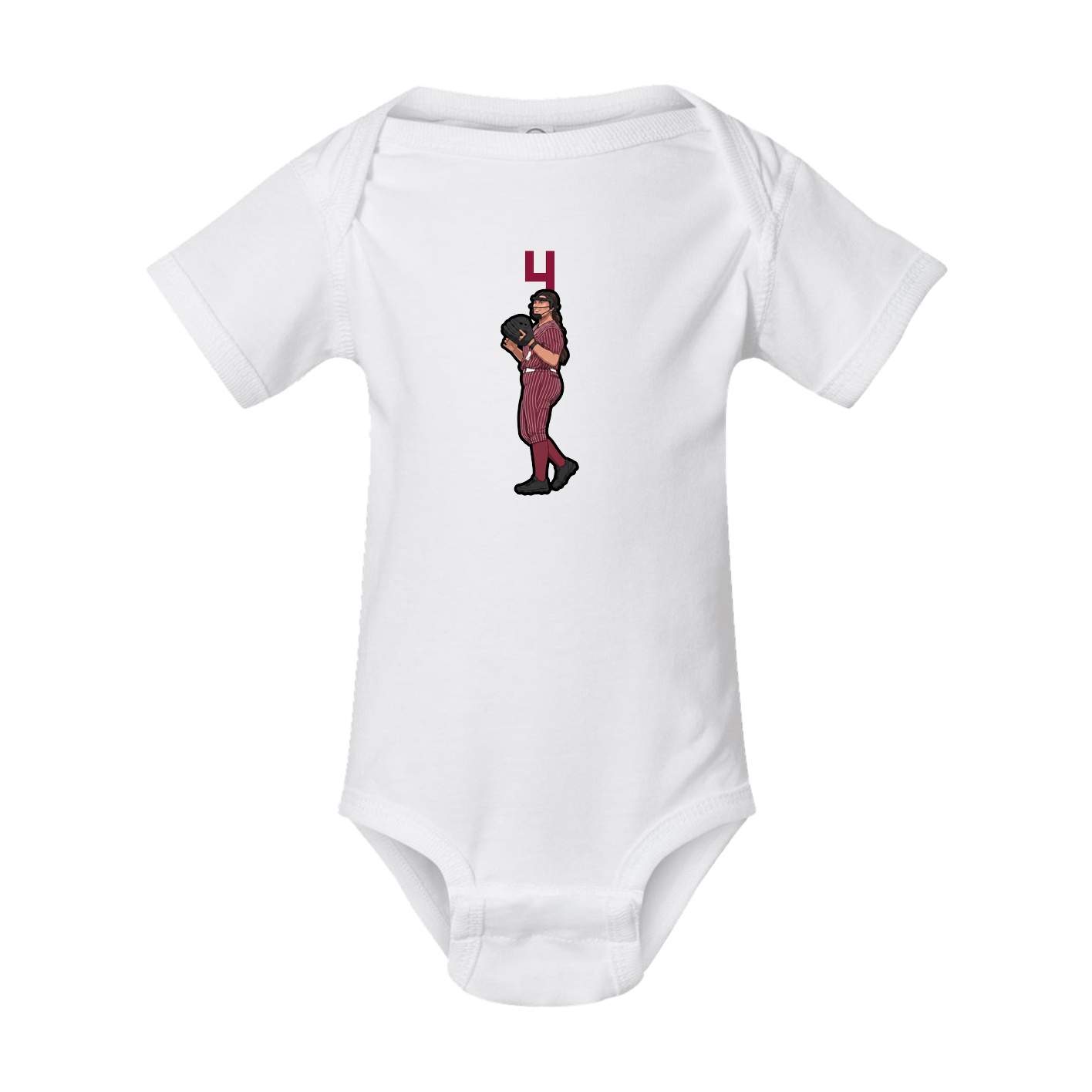 Baby Onesie — Number Top in White