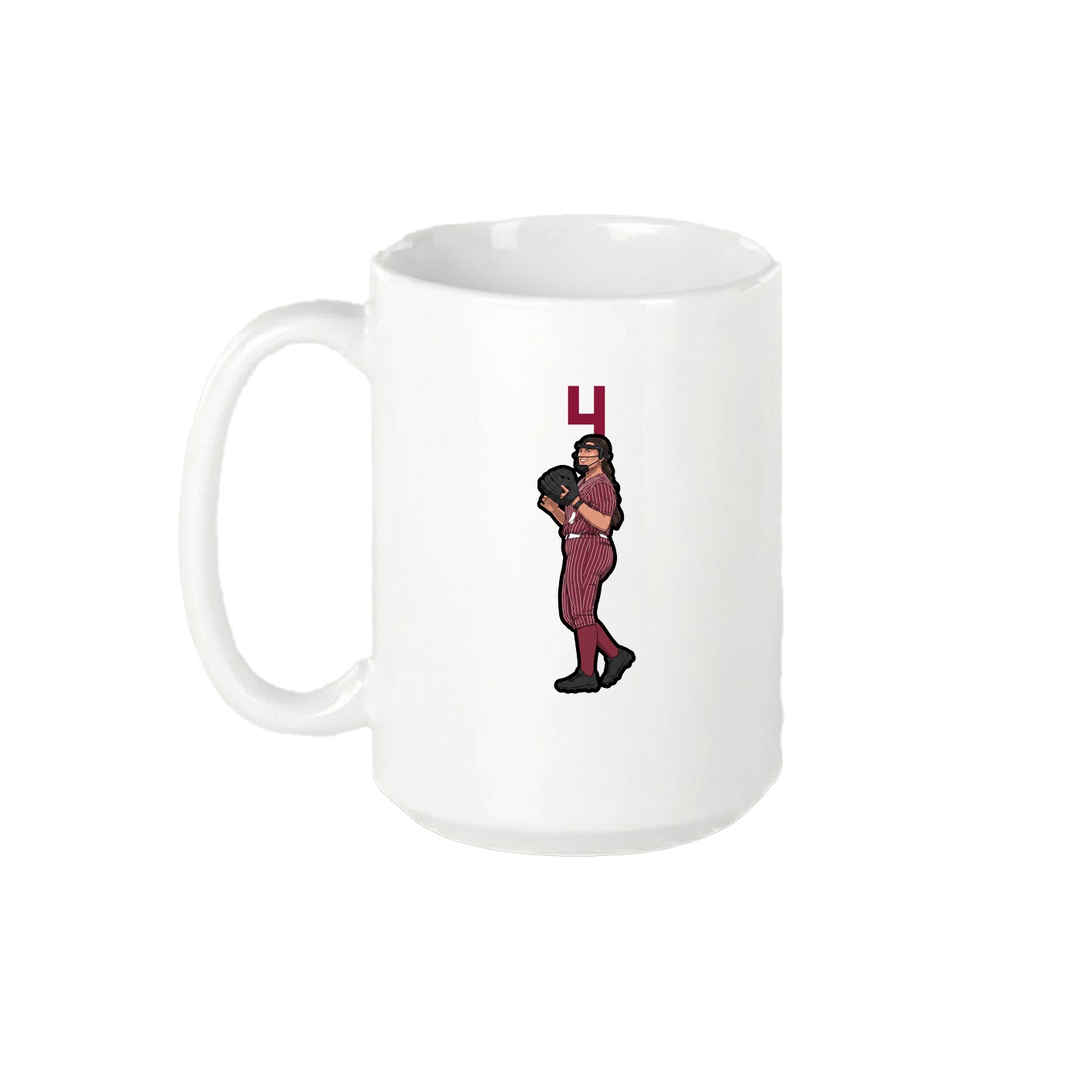 15oz Coffee Mug — Number Top in White