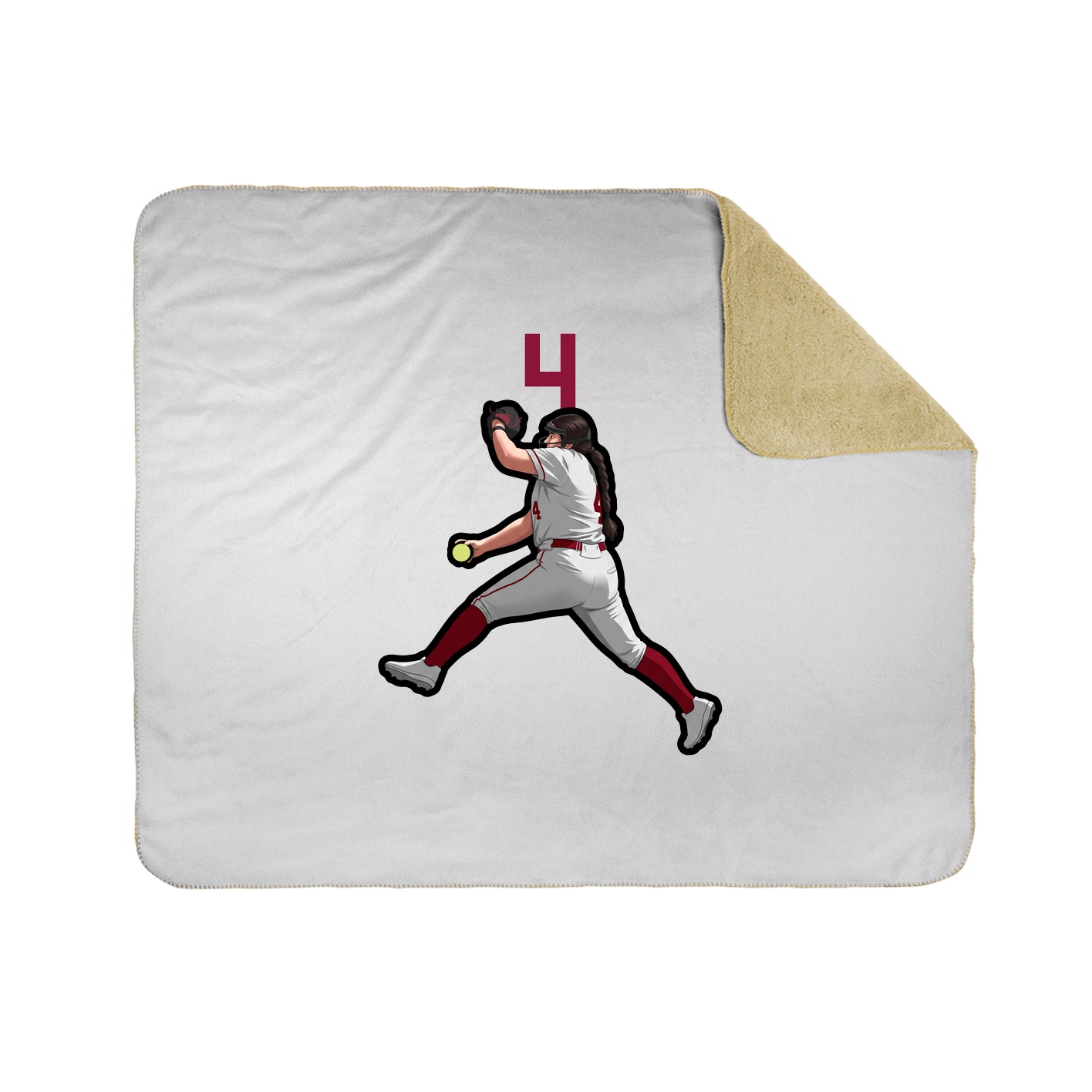 Throw Blanket — Number Top in White