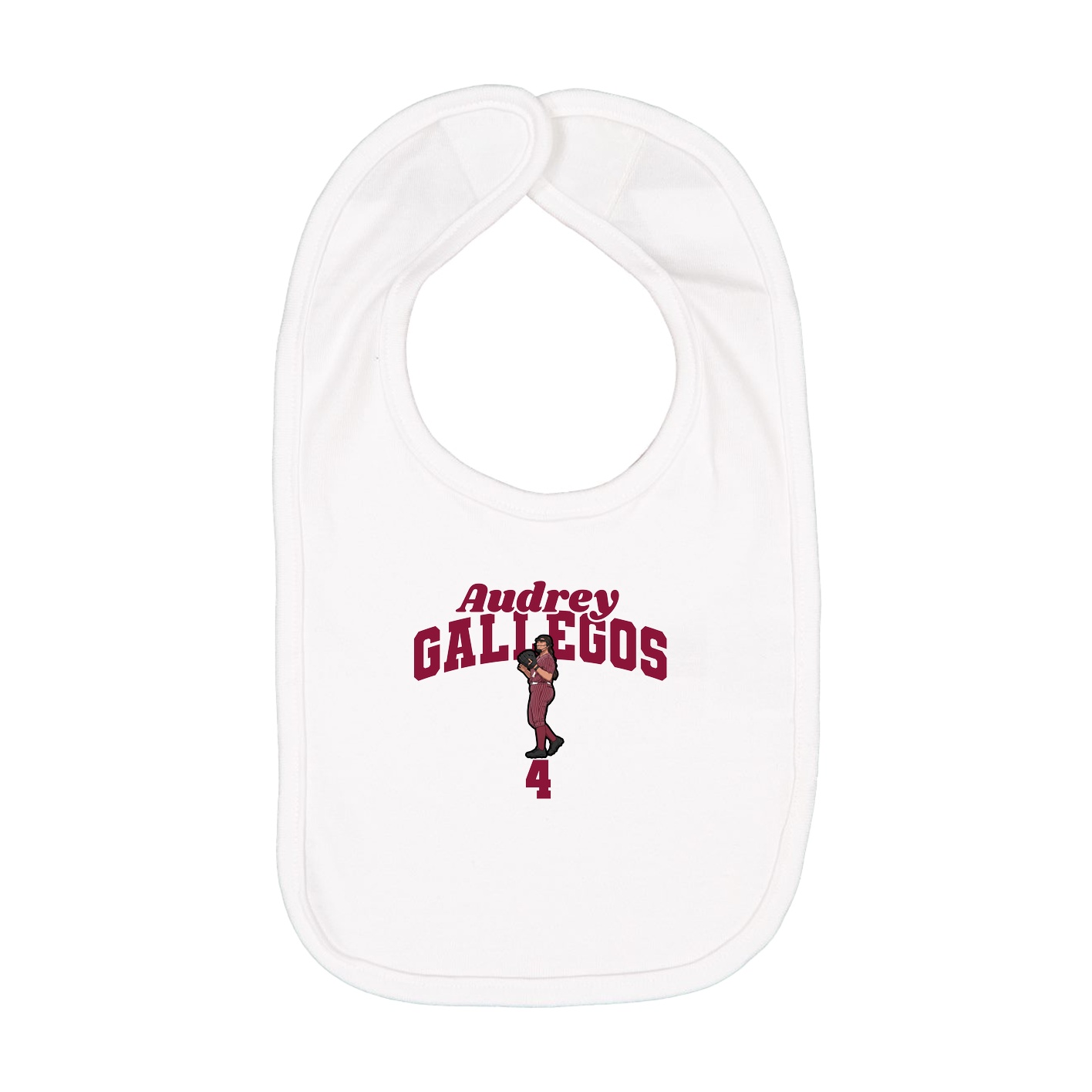 Infant Bib — Signature Arch in White