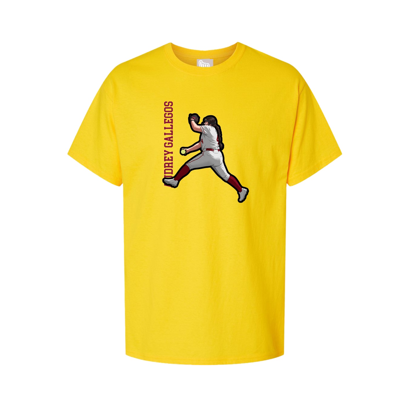 Youth Tee — Name Vertical in Gold