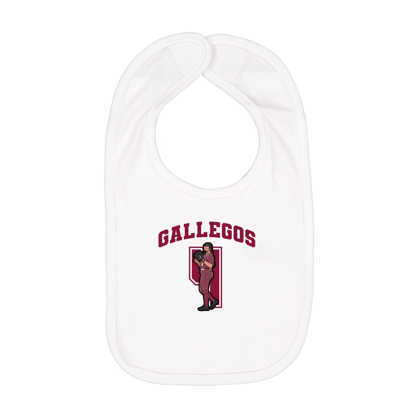 Infant Bib — Number in White