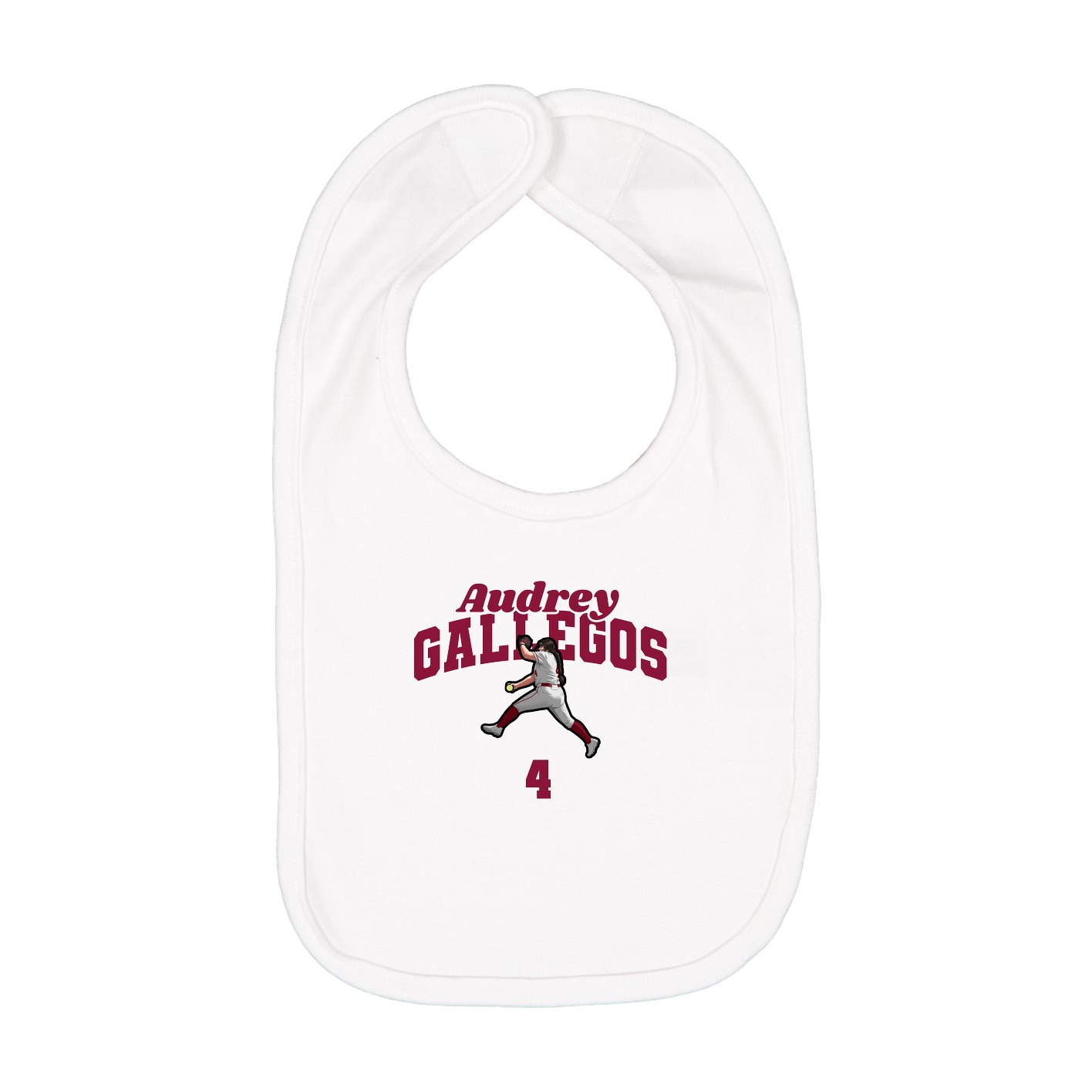 Infant Bib — Signature Arch in White