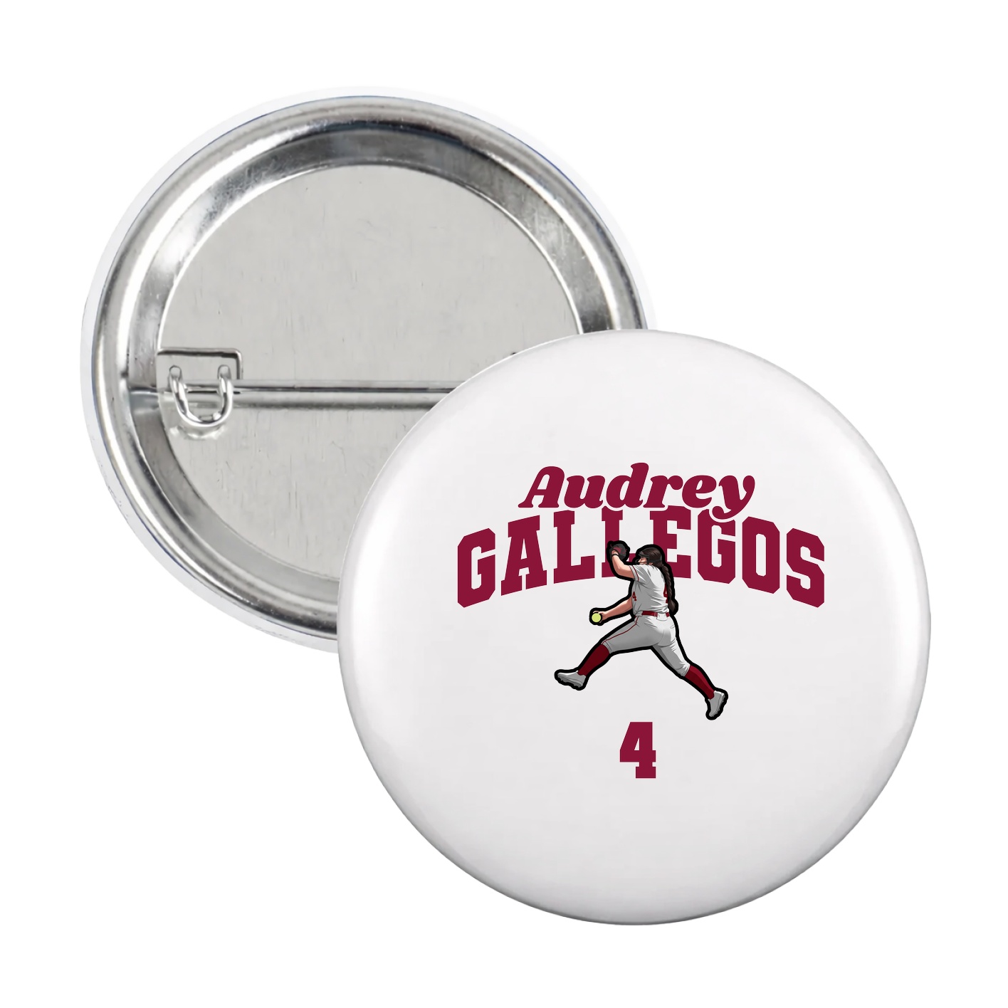 Game Day Button — Signature Arch in White